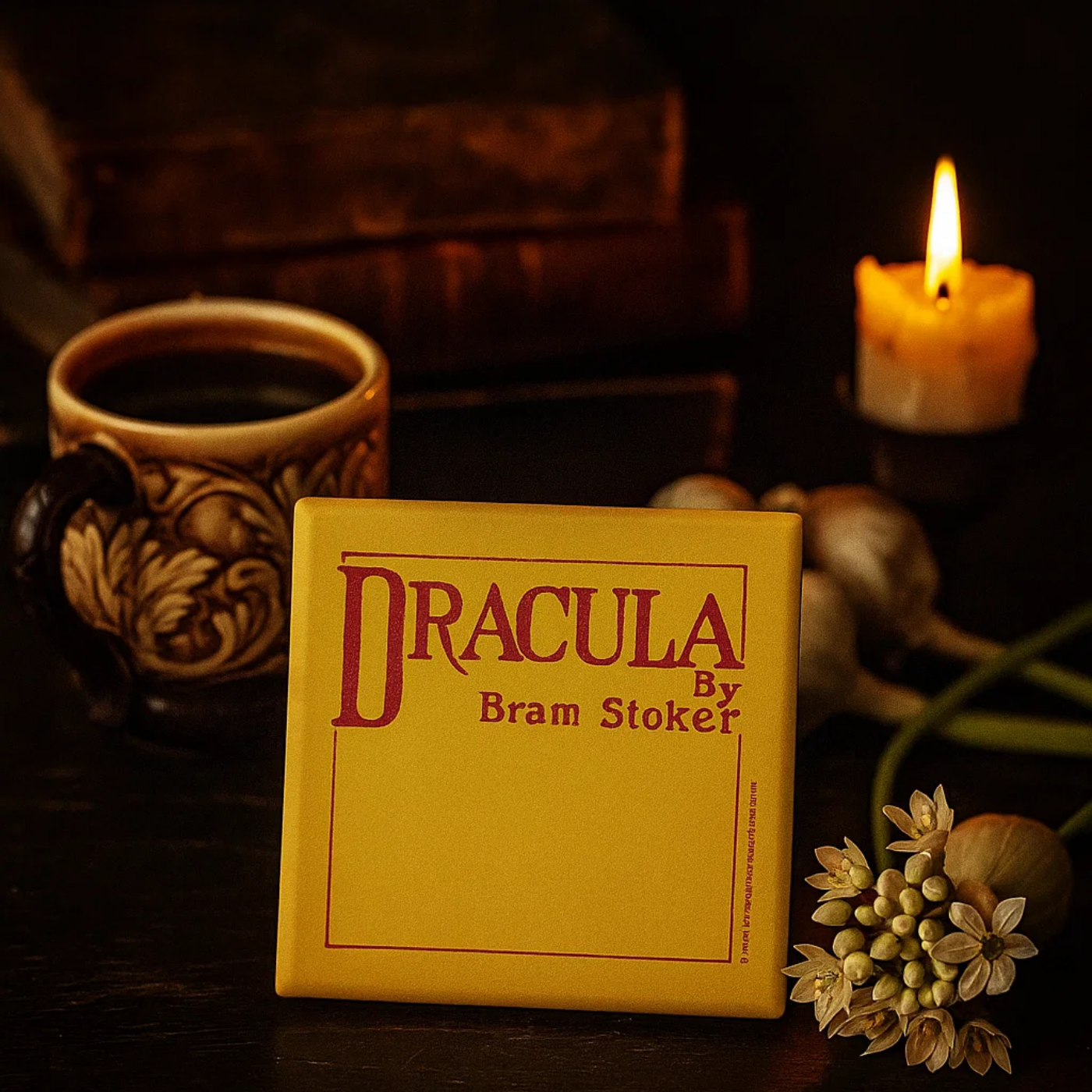 Dracula 1897 Ceramic Coaster / First Edition Artifact with Augmented Reality product thumbnail image Dracula 1897 Ceramic Coaster / First Edition Artifact with Augmented Reality product thumbnail image