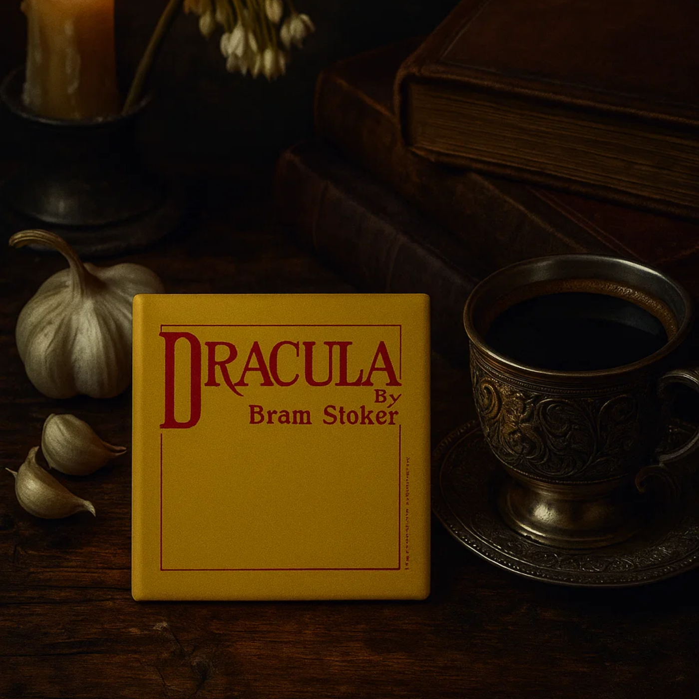 Dracula 1897 Ceramic Coaster / First Edition Artifact with Augmented Reality product thumbnail image Dracula 1897 Ceramic Coaster / First Edition Artifact with Augmented Reality product thumbnail image