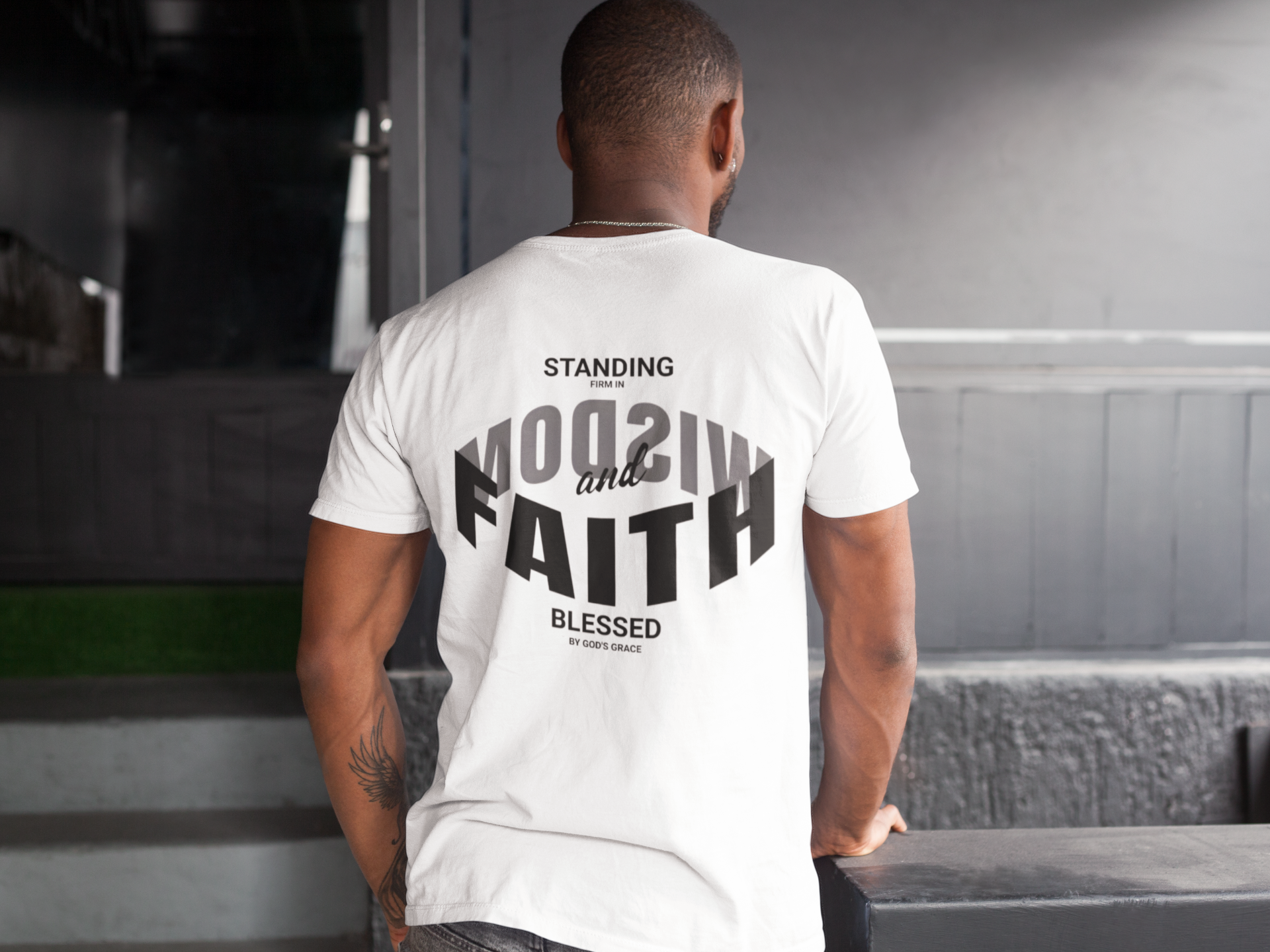 Faith-Inspired Unisex Tee: Stand in Wisdom, Blessed Vibes, Spiritual Clothing, Gift for the Faithful, Everyday Comfort product thumbnail image Faith-Inspired Unisex Tee: Stand in Wisdom, Blessed Vibes, Spiritual Clothing, Gift for the Faithful, Everyday Comfort product thumbnail image