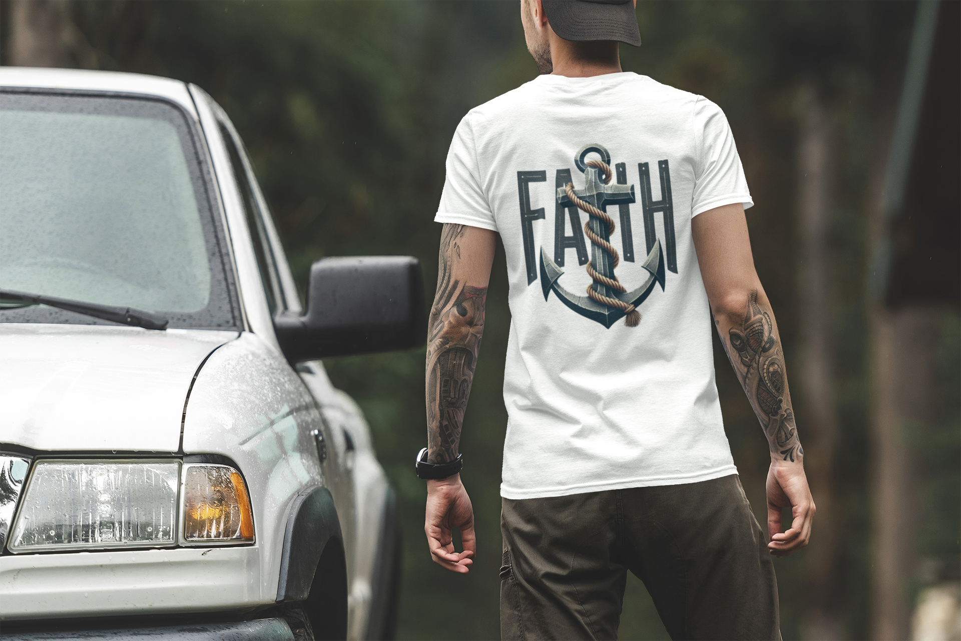 Anchored in Faith Unisex Tee, Casual Faith Shirt, Nautical Faith Tee, Gift for Believers, Spiritual Summer Wear Anchored in Faith Unisex Tee, Casual Faith Shirt, Nautical Faith Tee, Gift for Believers, Spiritual Summer Wear