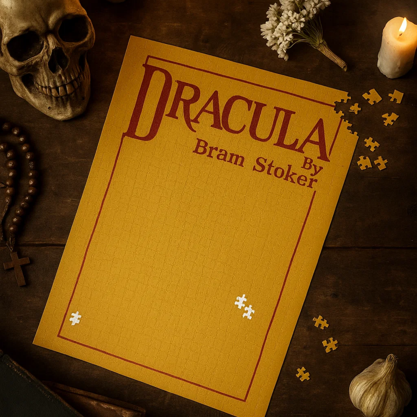 Dracula 1897 Jigsaw Puzzle / First Edition Cover + Augmented Reality product thumbnail image Dracula 1897 Jigsaw Puzzle / First Edition Cover + Augmented Reality product thumbnail image