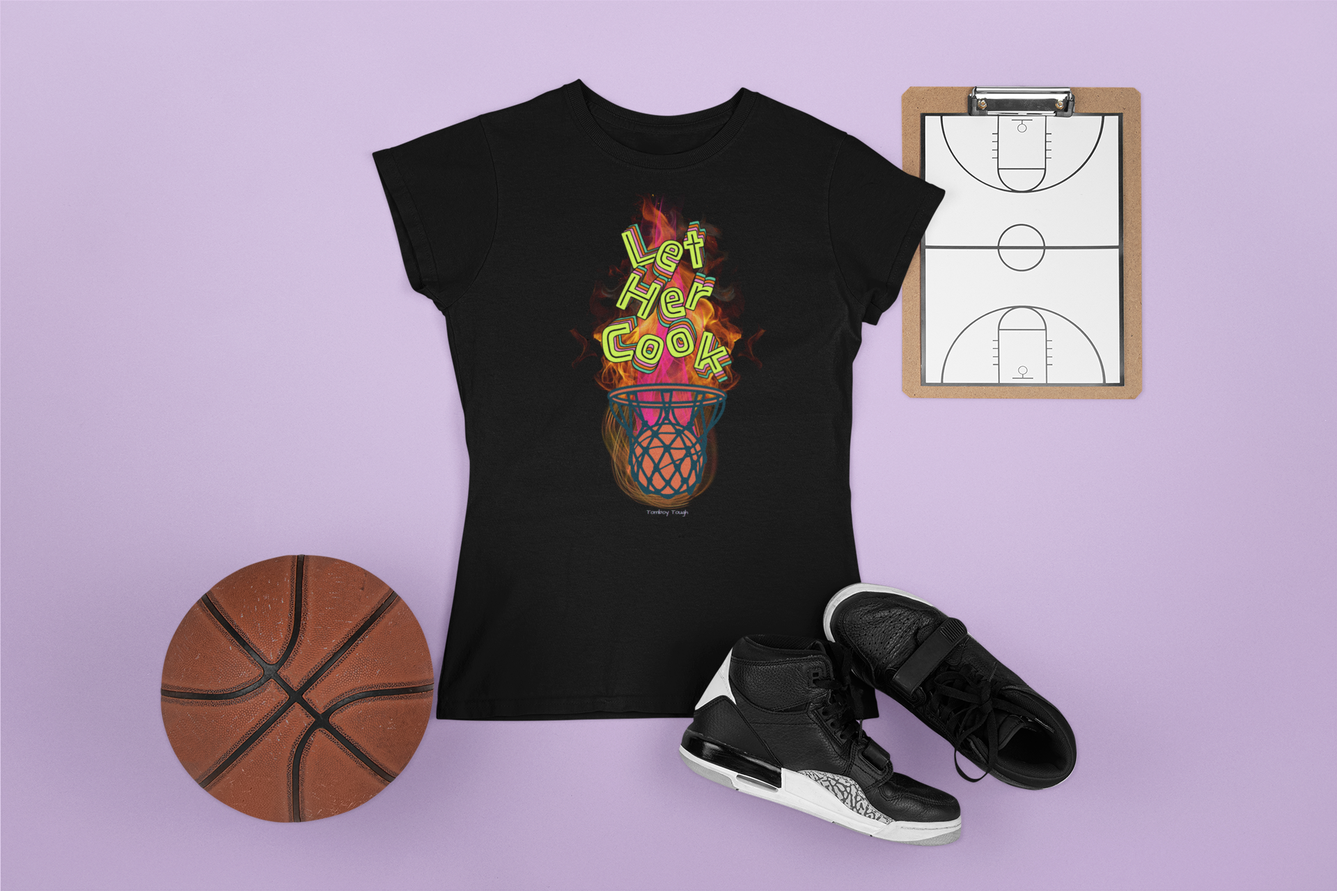 🔥 Let Her Cook | Basketball Tee by Tomboy Tough 🔥 product thumbnail image