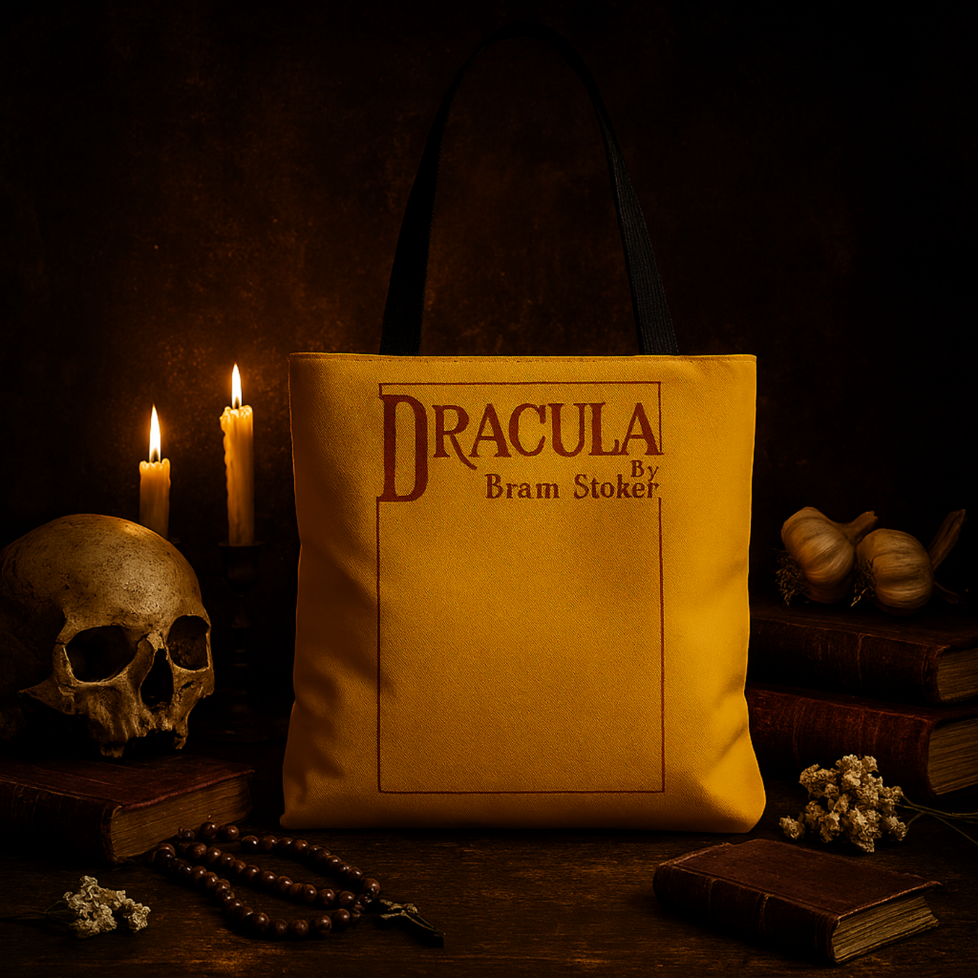 Dracula 1897 Tote Bag / First Edition Yellow Cover + Augmented Reality product thumbnail image Dracula 1897 Tote Bag / First Edition Yellow Cover + Augmented Reality product thumbnail image