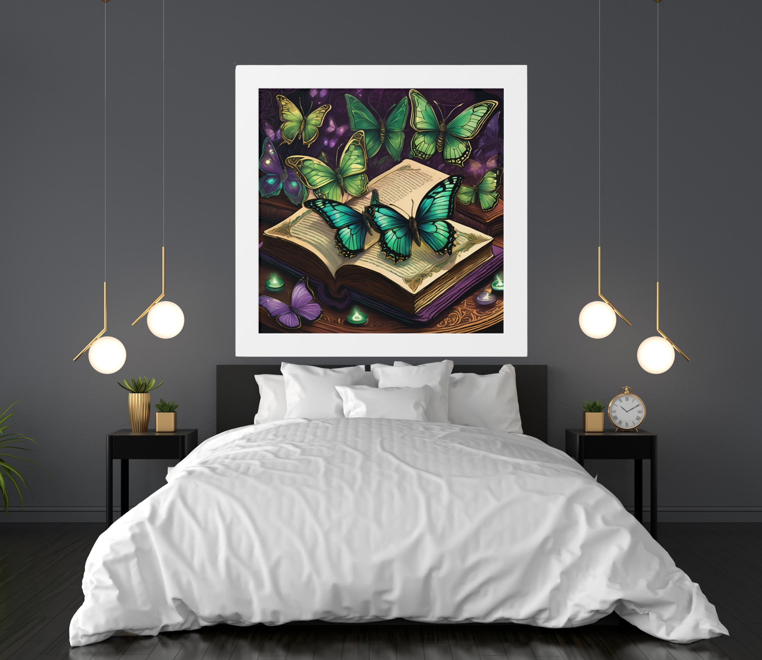 Enchanting Butterfly Book Poster | Vibrant Framed Art for Spiritual Lovers product thumbnail image