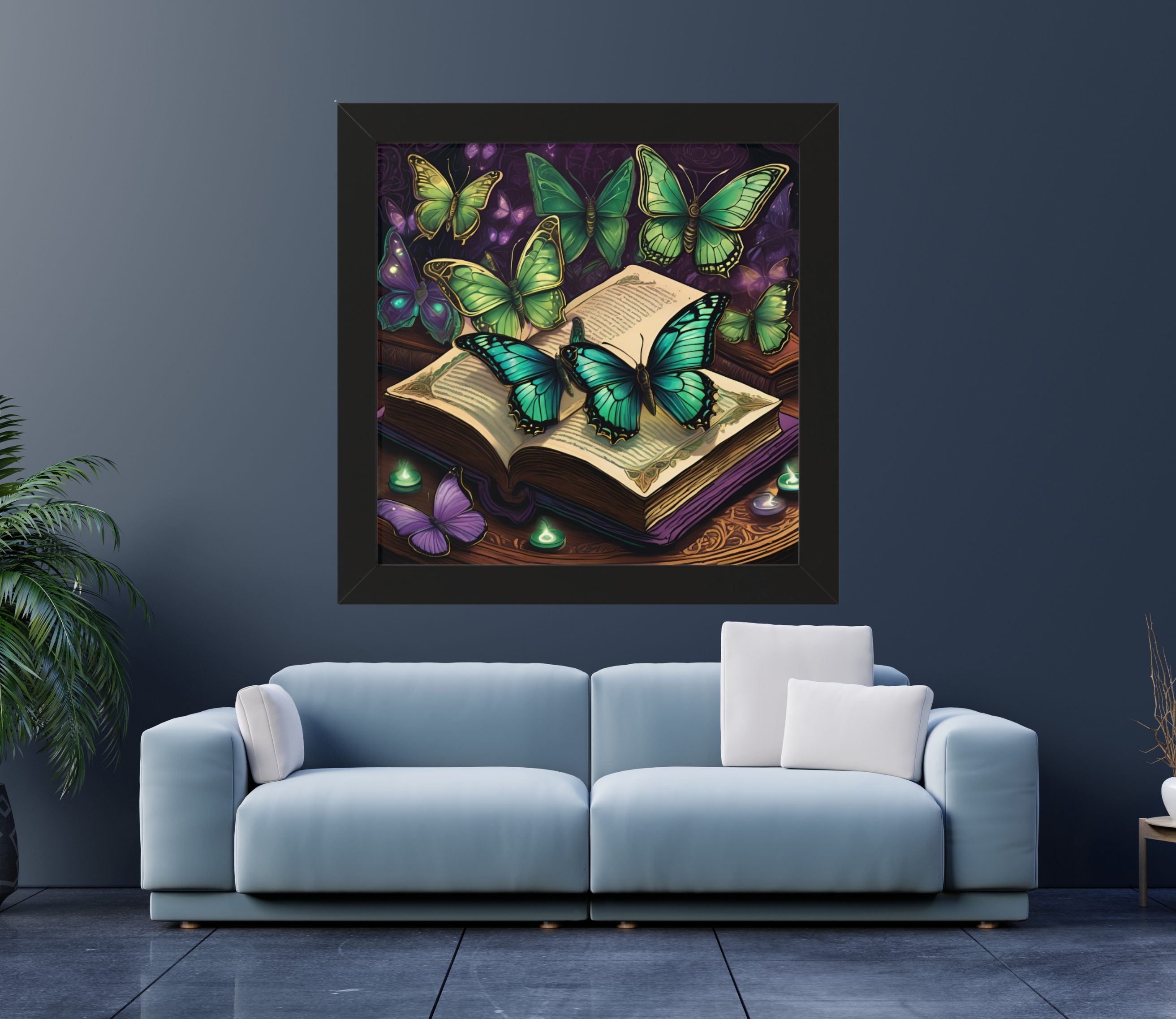 Enchanting Butterfly Book Poster | Vibrant Framed Art for Spiritual Lovers product thumbnail image