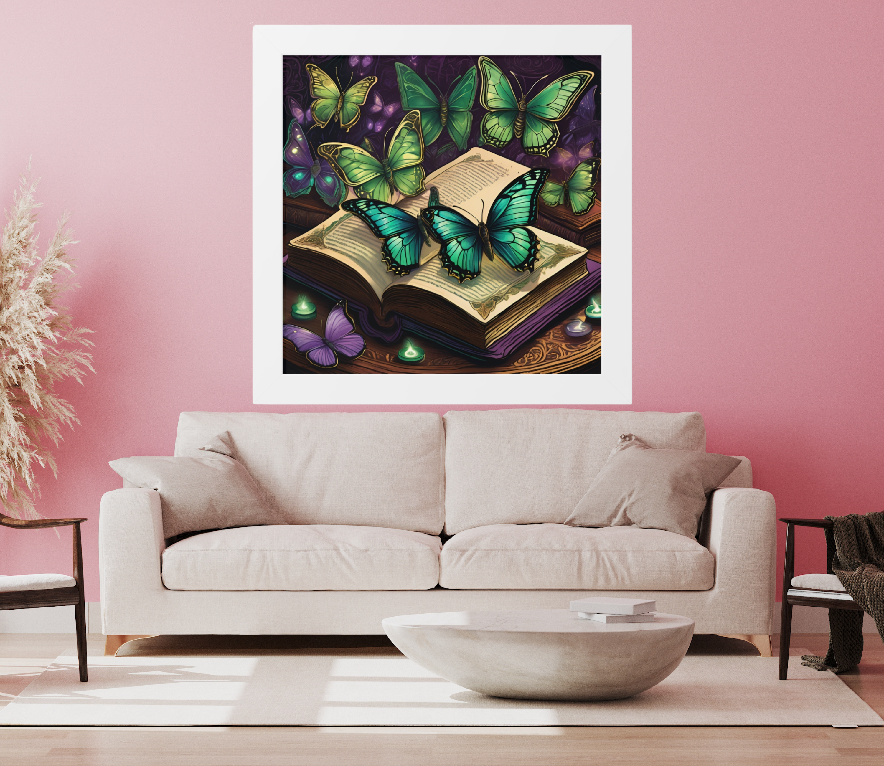 Enchanting Butterfly Book Poster | Vibrant Framed Art for Spiritual Lovers product thumbnail image