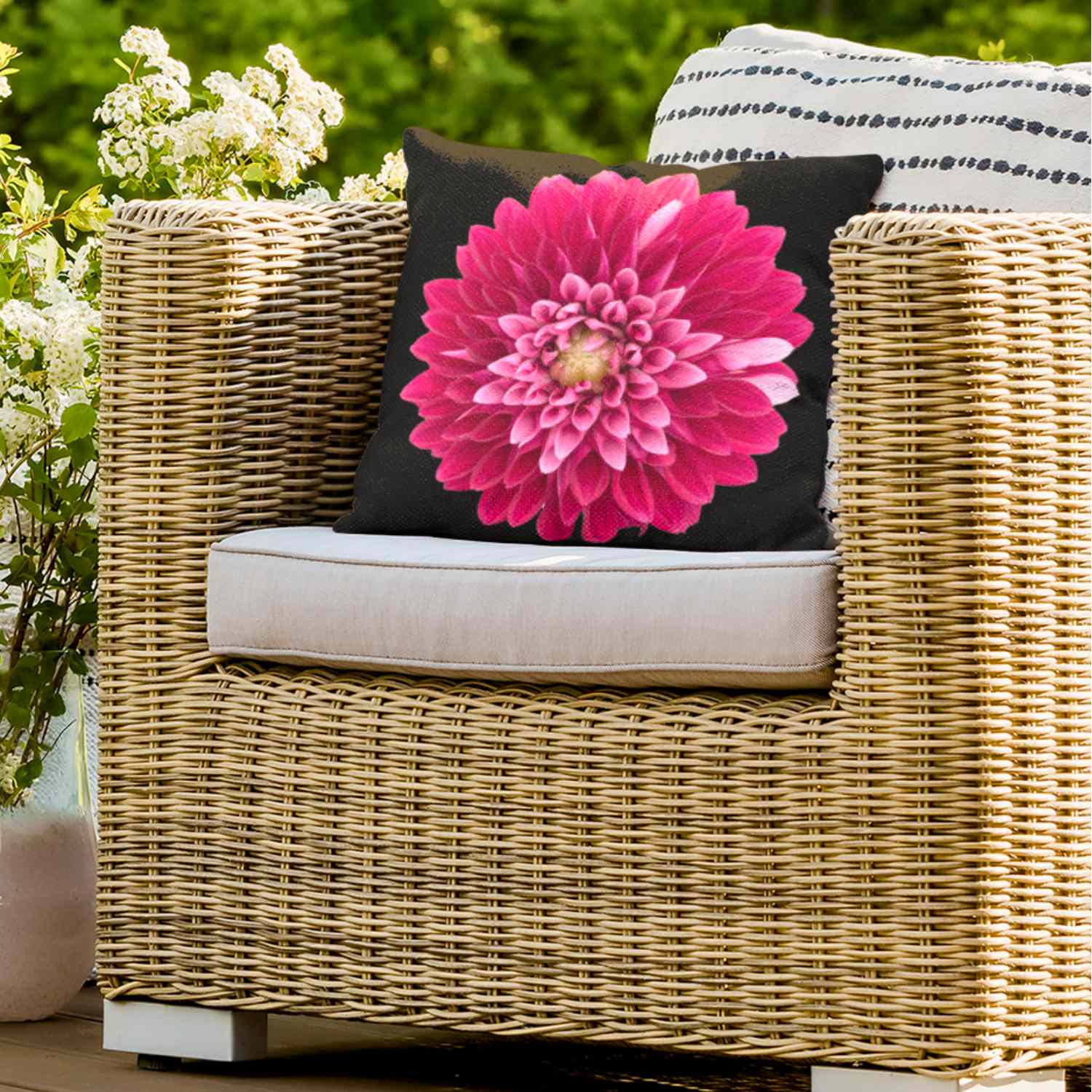 Meet Labella Dahlia. Vibrant Floral Pillowcase, Home Decor, Flower Cushion Cover, Couch Pillow, Gift for Flower Lovers, Decorative product thumbnail image