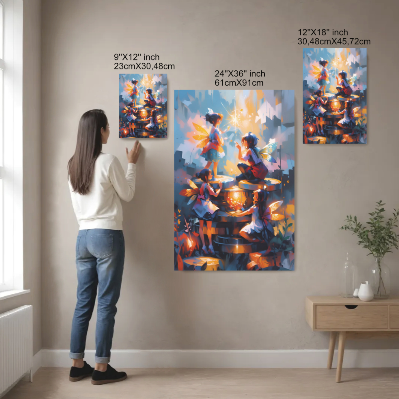 Ten of Pentacles Money Manifestation Print - Gold Bee Prosperity Wall Art, Abundance Tarot Office Decor, Wealth Attraction Canvas Poster, Spiritual Success Gift for Entrepreneurs product thumbnail image