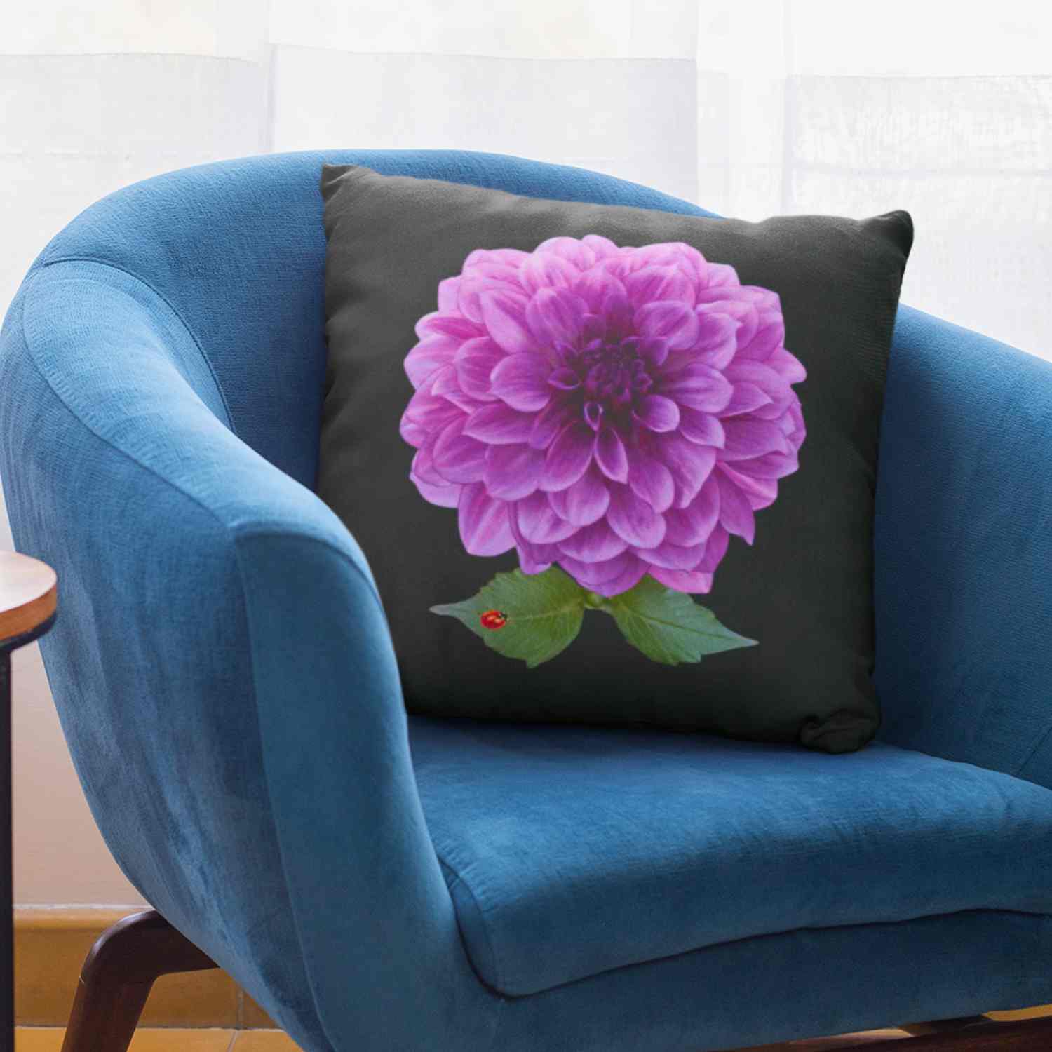 Elegant Floral Dahlia Pillowcase, Home Decor, Cushions, Gifts for Her, Modern Accent, Decorative Cushion Covers product thumbnail image