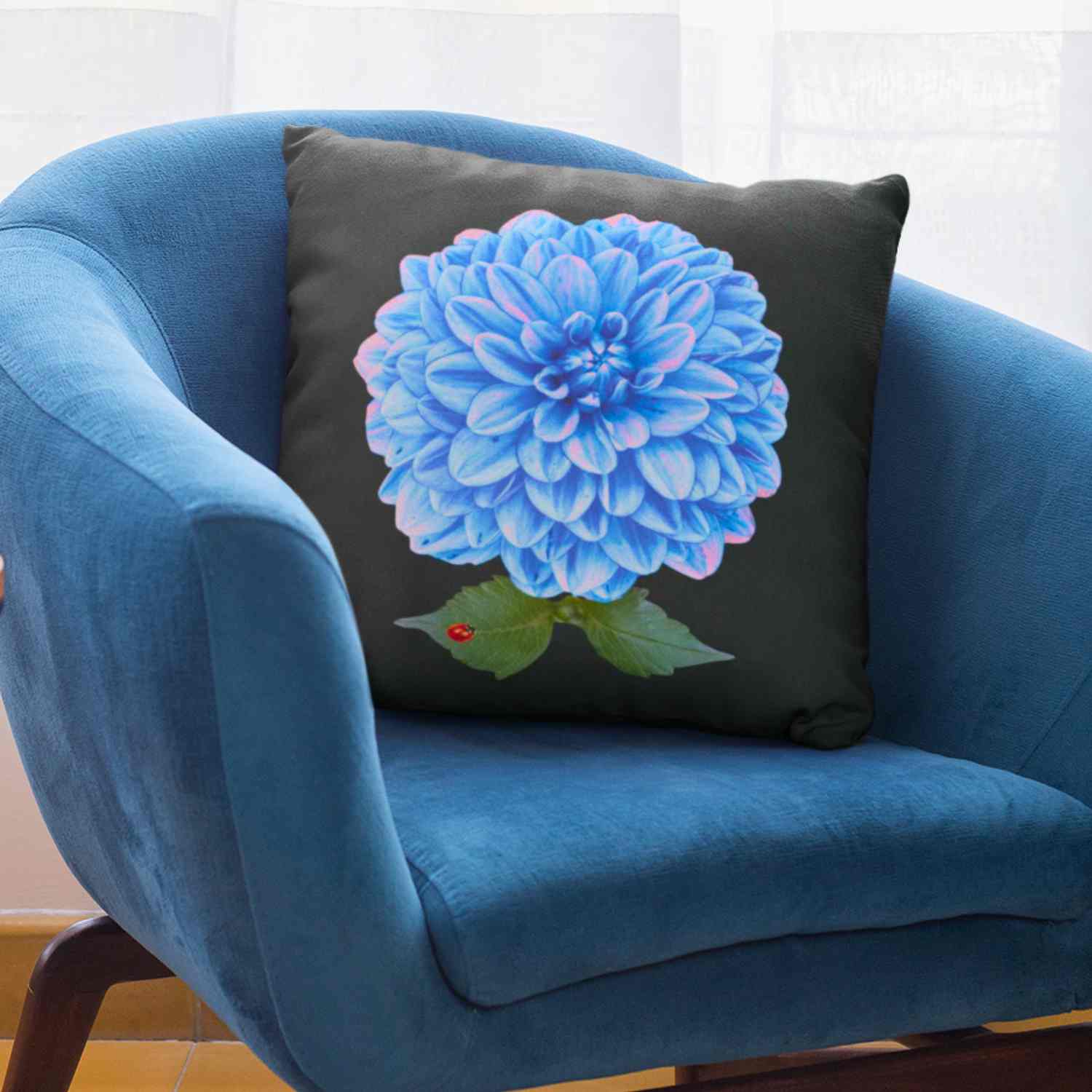 Elegant Floral Dahlia Pillowcase, Home Decor, Cushions, Gifts for Her, Modern Accent, Decorative Cushion Covers product thumbnail image