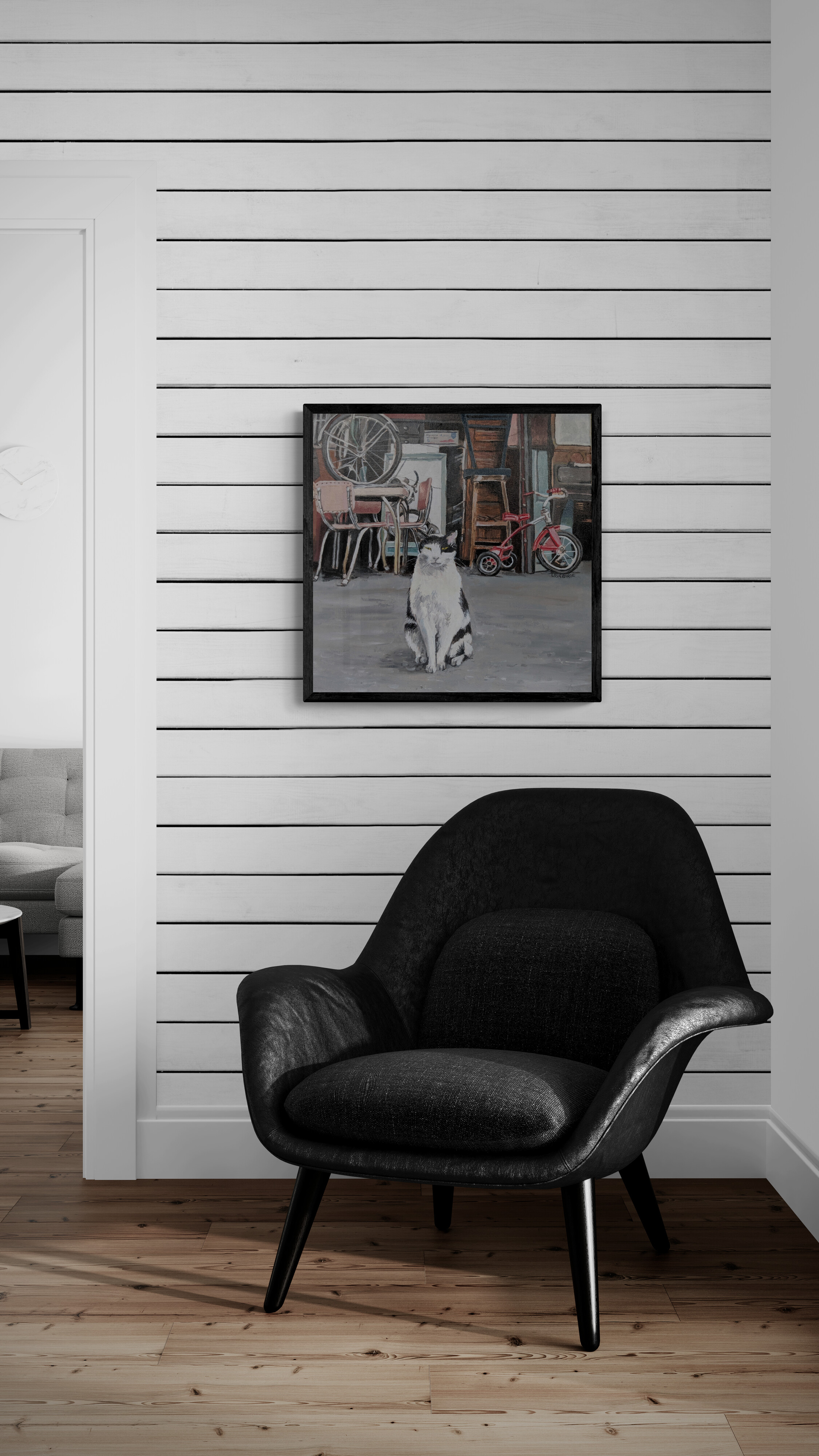 Whimsical Cat Canvas Art - 0.75" Stretched Wall Decor product thumbnail image Whimsical Cat Canvas Art - 0.75" Stretched Wall Decor product thumbnail image