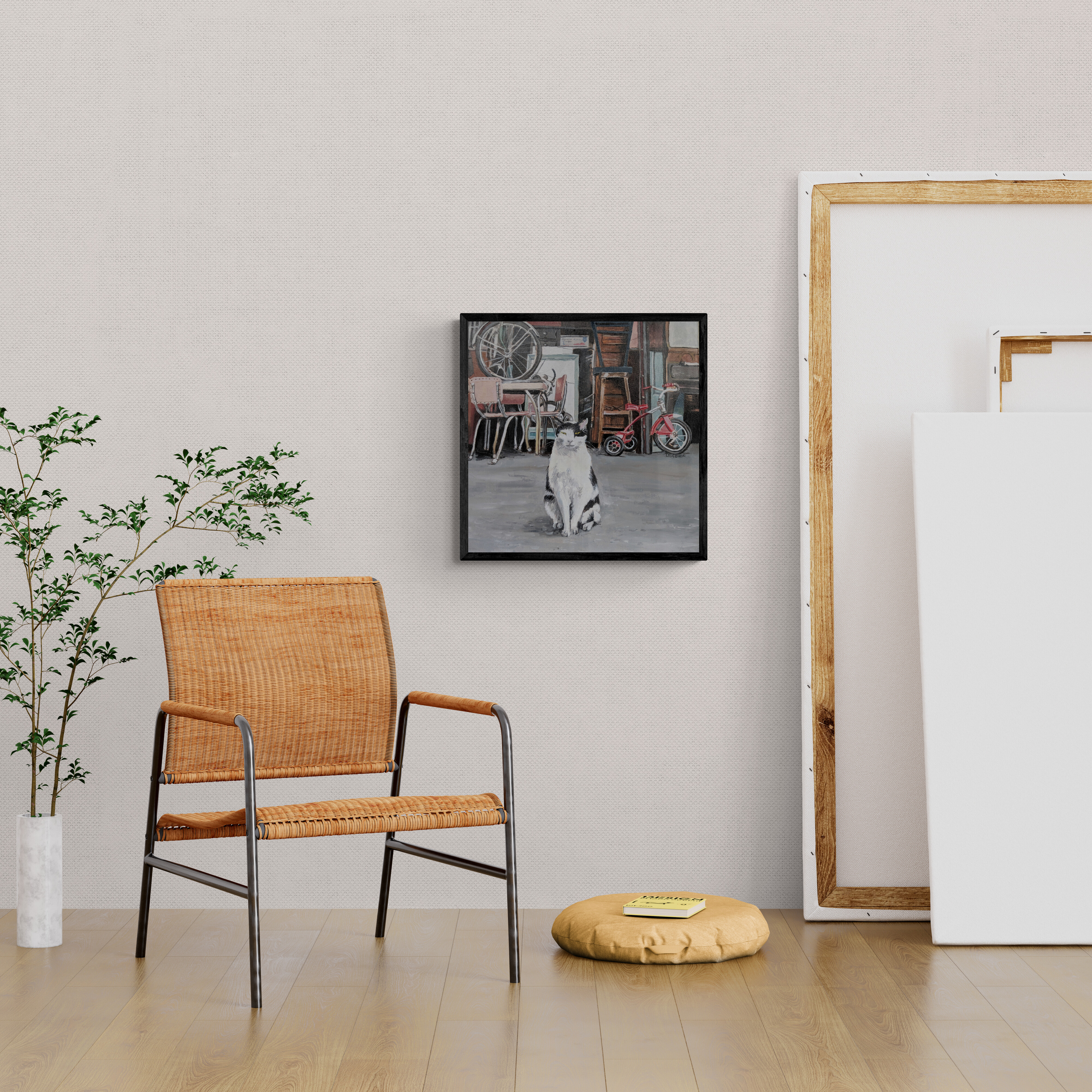 Whimsical Cat Canvas Art - 0.75" Stretched Wall Decor product thumbnail image Whimsical Cat Canvas Art - 0.75" Stretched Wall Decor product thumbnail image