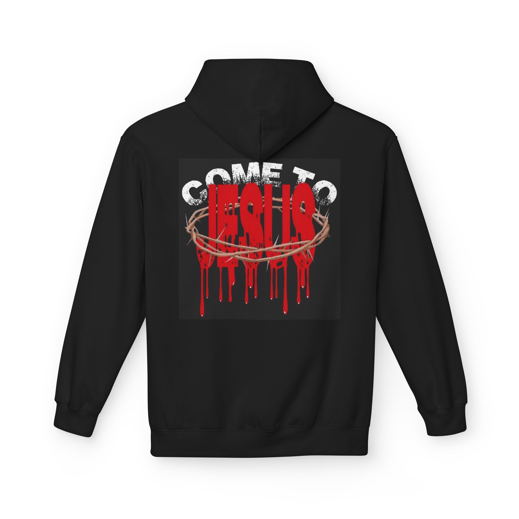 Christian Message Fleece Hoodie | Come to Jesus | Religious Sweatshirt | Faith Apparel | Perfect for Church Events | Gift for Believers