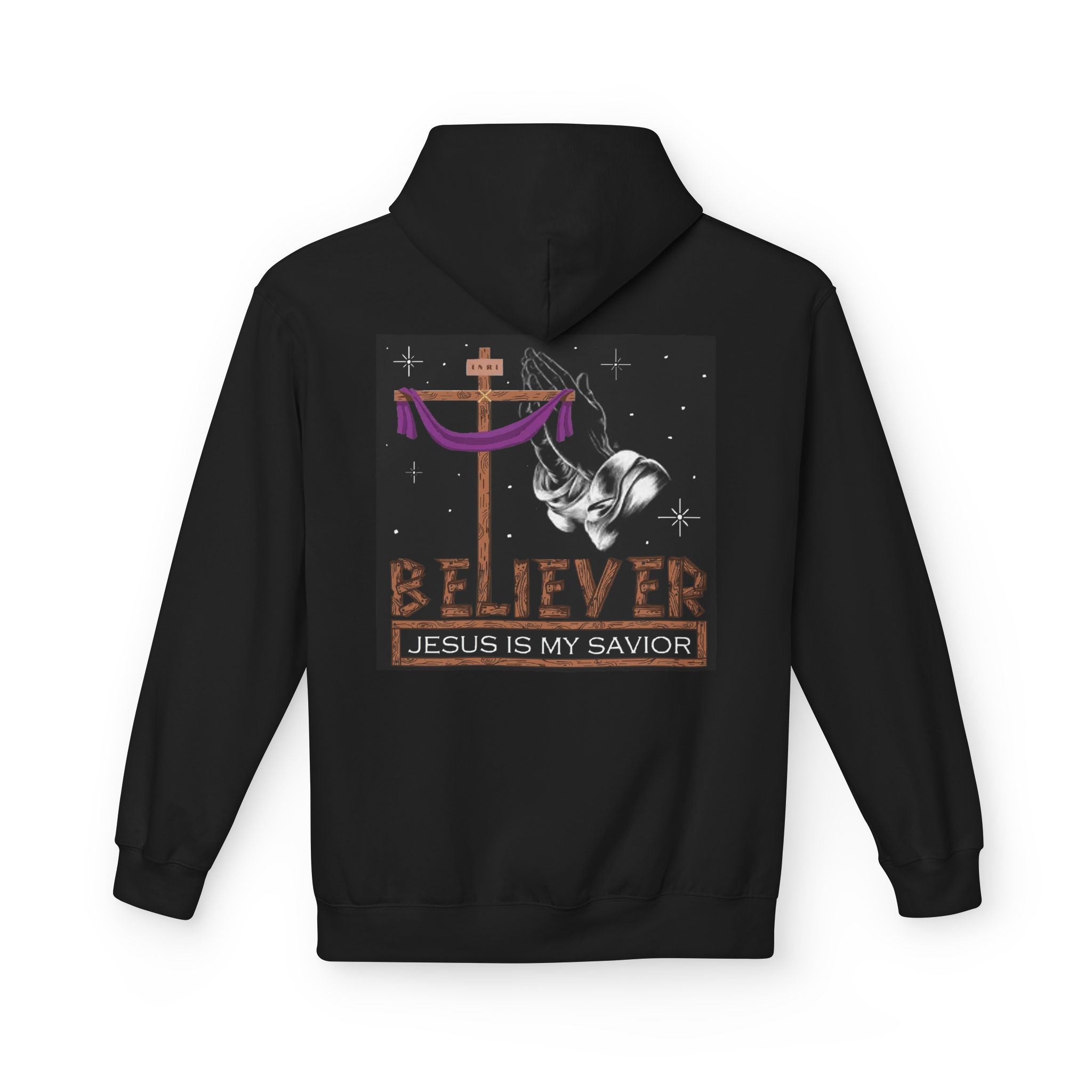 Unisex Midweight Fleece Hoodie with Inspirational Religious Design | Perfect for Believers, Faith Gifts, Spiritual Wear, Cozy Layer, [...] product thumbnail image