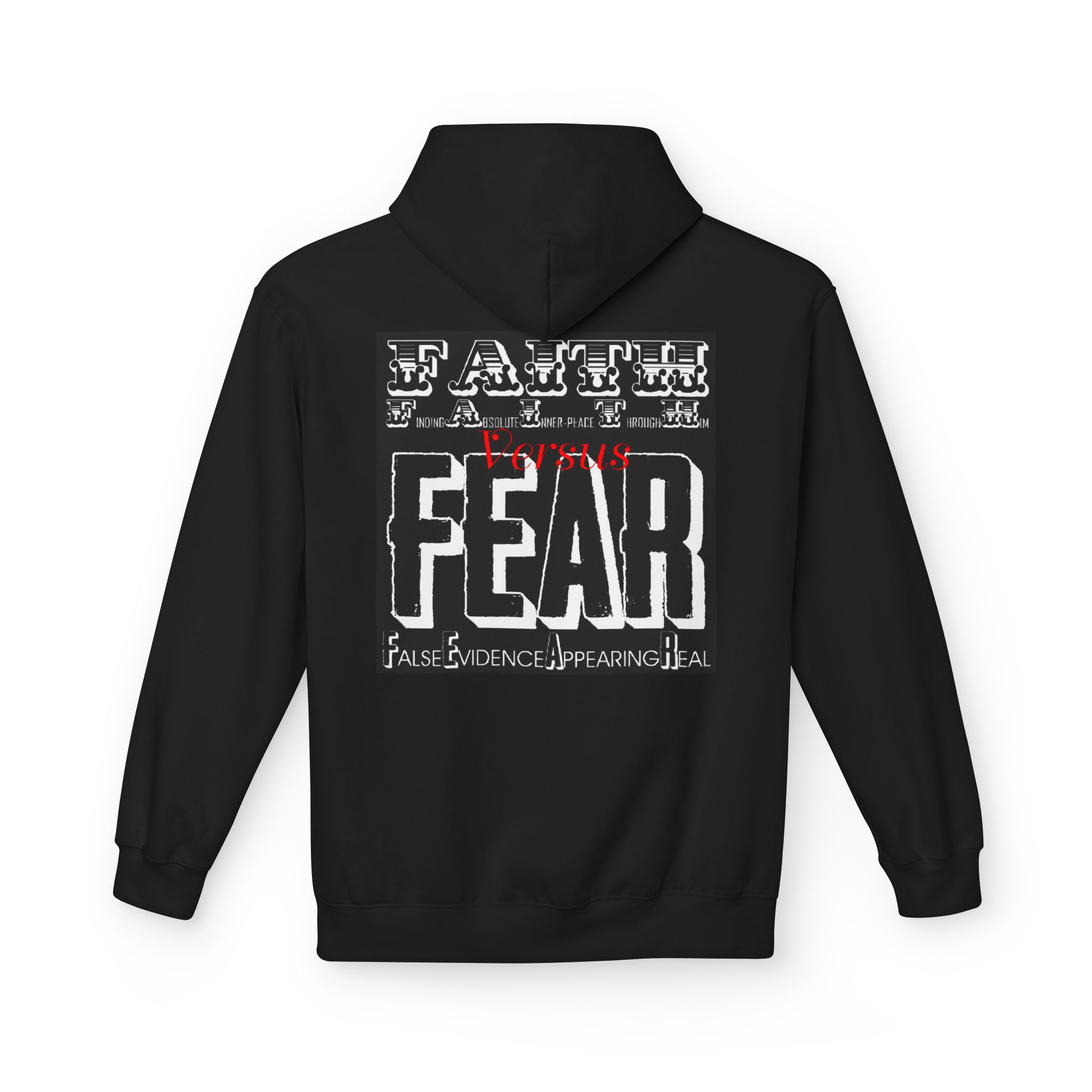 Inspirational Unisex Fleece Hoodie - Faith Over Fear Inspirational Unisex Fleece Hoodie - Faith Over Fear