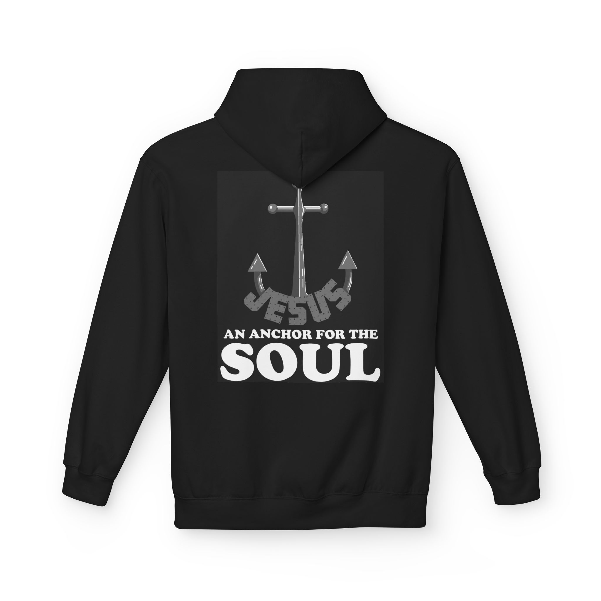 Faith-Inspired Unisex Hoodie - Comfort, Style, Jesus Anchor for the Soul, Casual Wear, Gift for Him/Her, Sunday Best, Spiritual Apparel