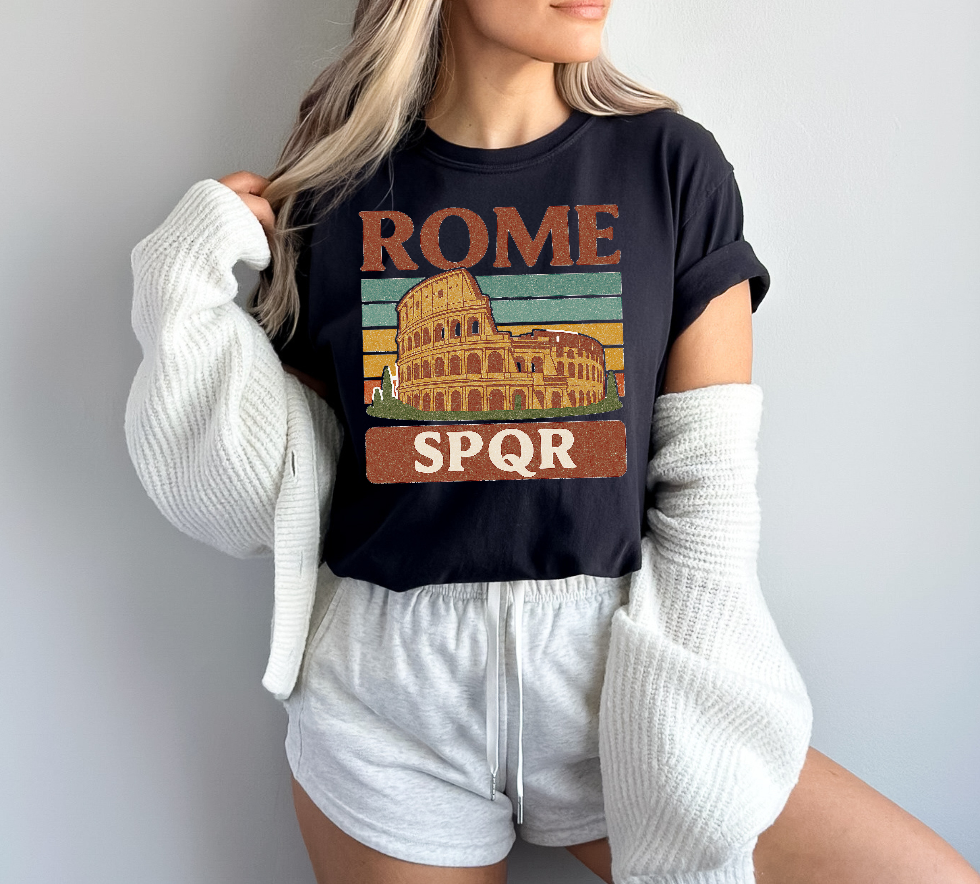 Rome SPQR Shirt Ancient Rome Colosseum Vintage Tee, Latin Teacher Gift, Rome Travel Souvenir Shirt, Roman Empire Design SPQR Tee product thumbnail image Rome SPQR Shirt Ancient Rome Colosseum Vintage Tee, Latin Teacher Gift, Rome Travel Souvenir Shirt, Roman Empire Design SPQR Tee product thumbnail image