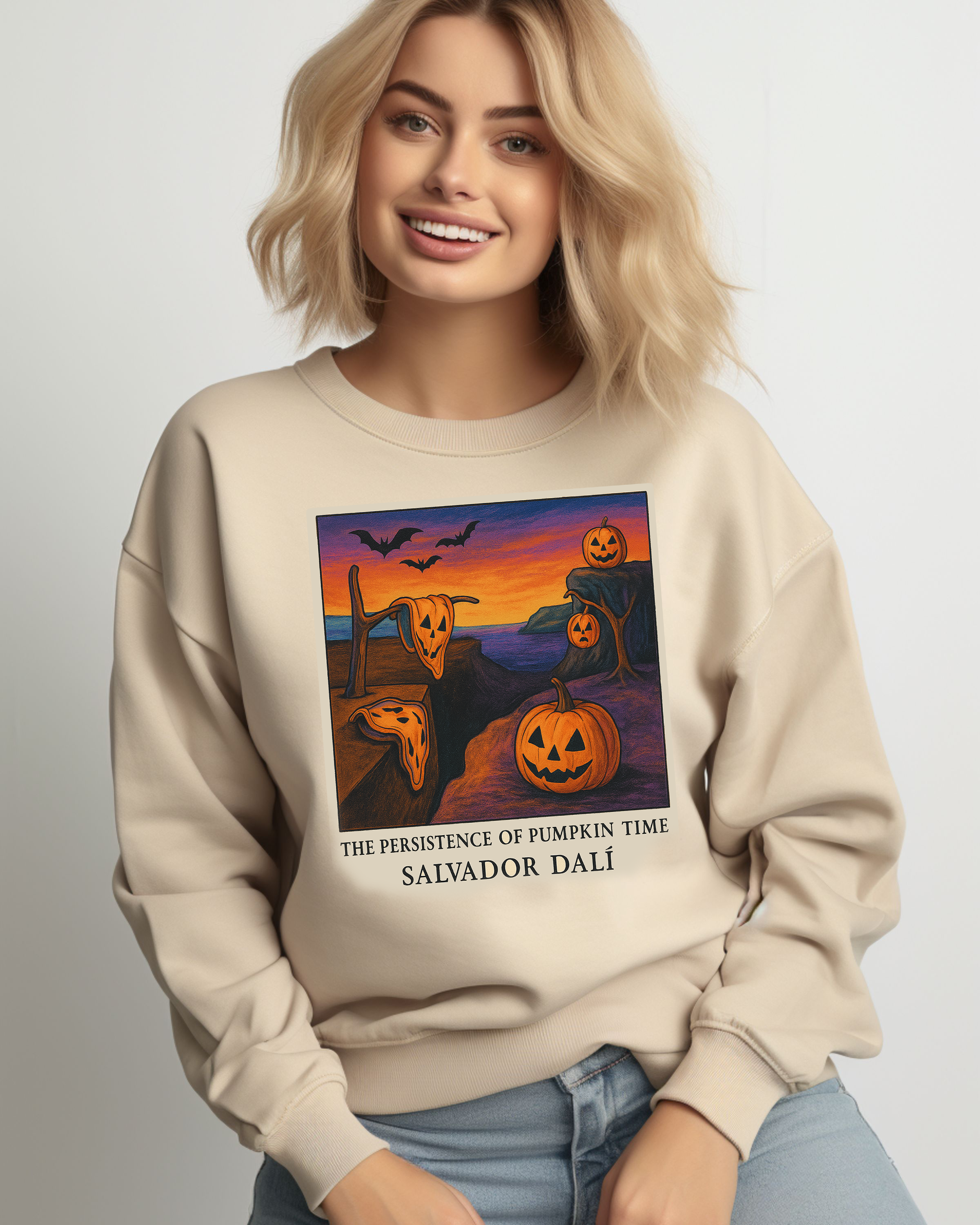 Dali Halloween Pumpkin Sweatshirt Funny Art Parody Shirt, Surreal Gothic Halloween Sweater, Spooky Jack O Lantern Gift, Melting Pumpkin Top Dali Halloween Pumpkin Sweatshirt Funny Art Parody Shirt, Surreal Gothic Halloween Sweater, Spooky Jack O Lantern Gift, Melting Pumpkin Top