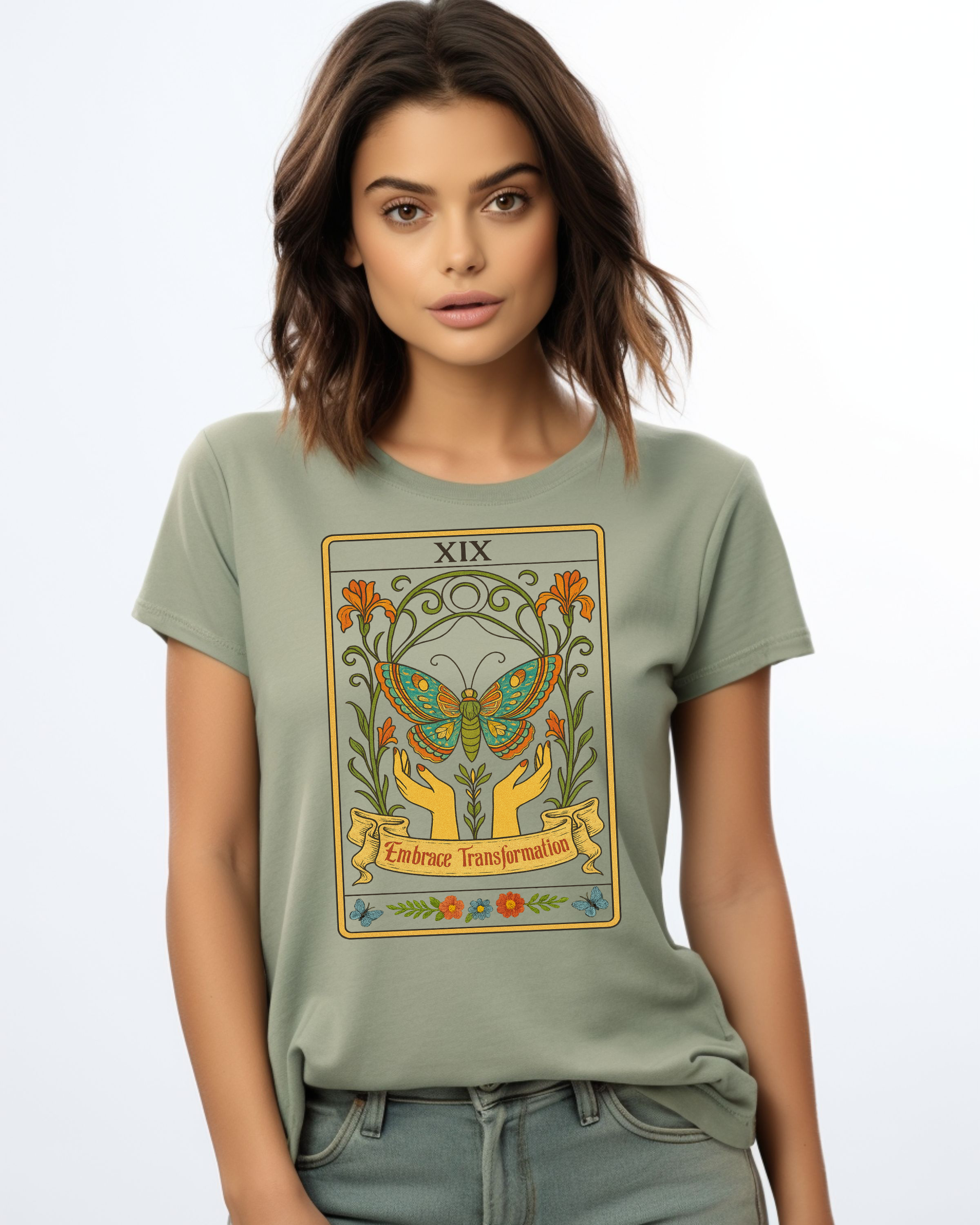 Vintage Butterfly Tarot Tee Embrace Transformation Tarot Shirt Celestial Witchy T-Shirt Spiritual Healing Bohemian Style Tee Unique Gift product thumbnail image Vintage Butterfly Tarot Tee Embrace Transformation Tarot Shirt Celestial Witchy T-Shirt Spiritual Healing Bohemian Style Tee Unique Gift product thumbnail image