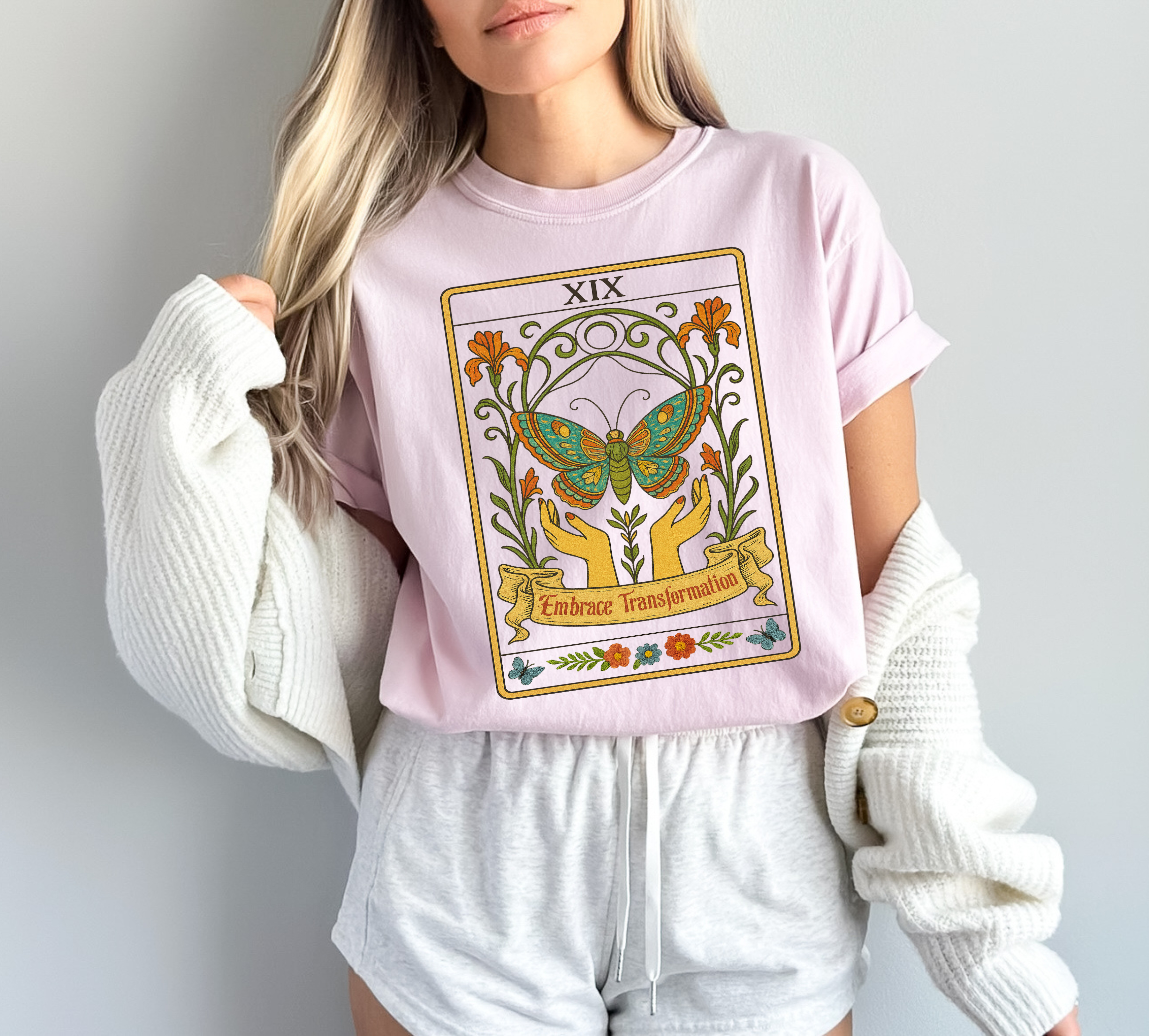 Vintage Butterfly Tarot Tee Embrace Transformation Tarot Shirt Celestial Witchy T-Shirt Spiritual Healing Bohemian Style Tee Unique Gift product thumbnail image Vintage Butterfly Tarot Tee Embrace Transformation Tarot Shirt Celestial Witchy T-Shirt Spiritual Healing Bohemian Style Tee Unique Gift product thumbnail image