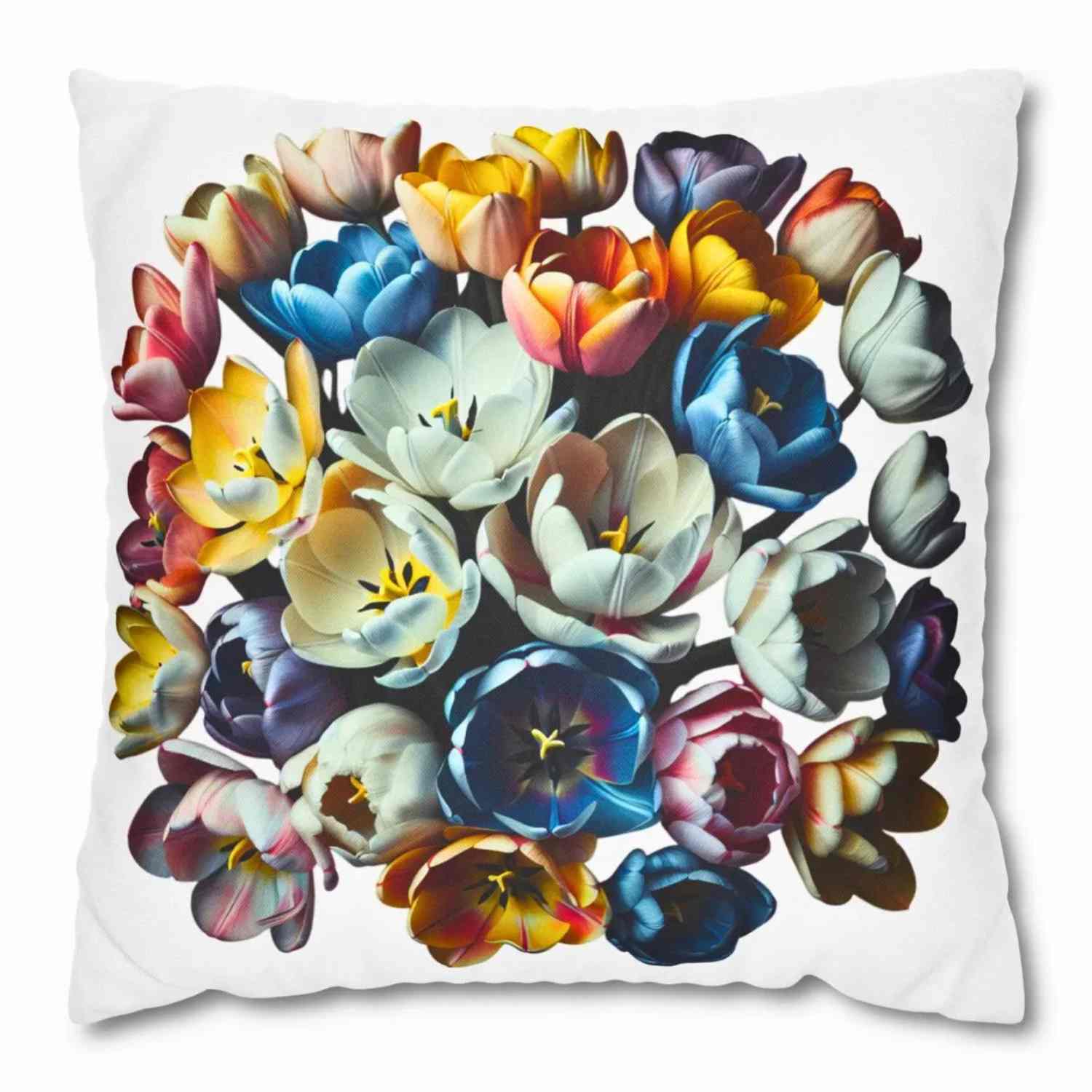Floral Accent Pillowcase | Vibrant Flower Print Decorative Cushion Cover, Home Decor, Gifts for Her, Cozy Living Room, Spring Decor product thumbnail image