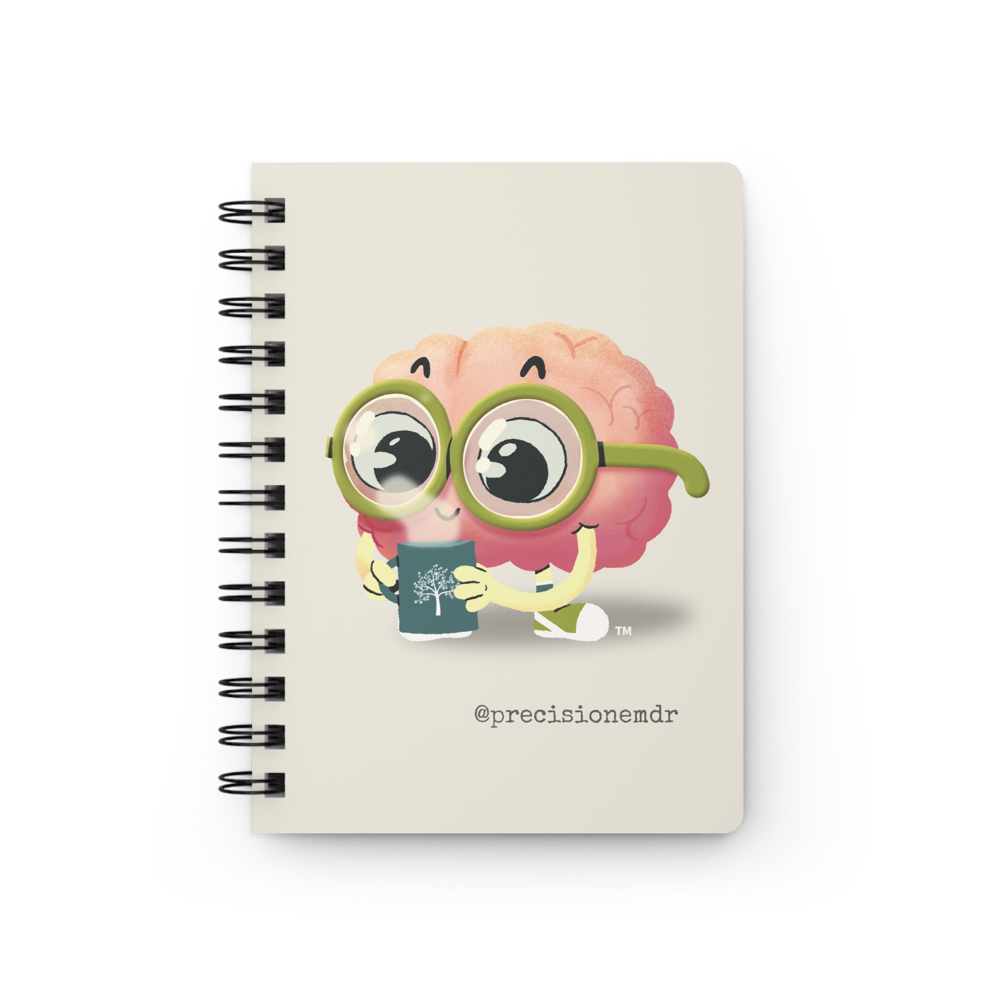 PEAbody Coffee Hard Cover Spiral Bound Journal, 5x7