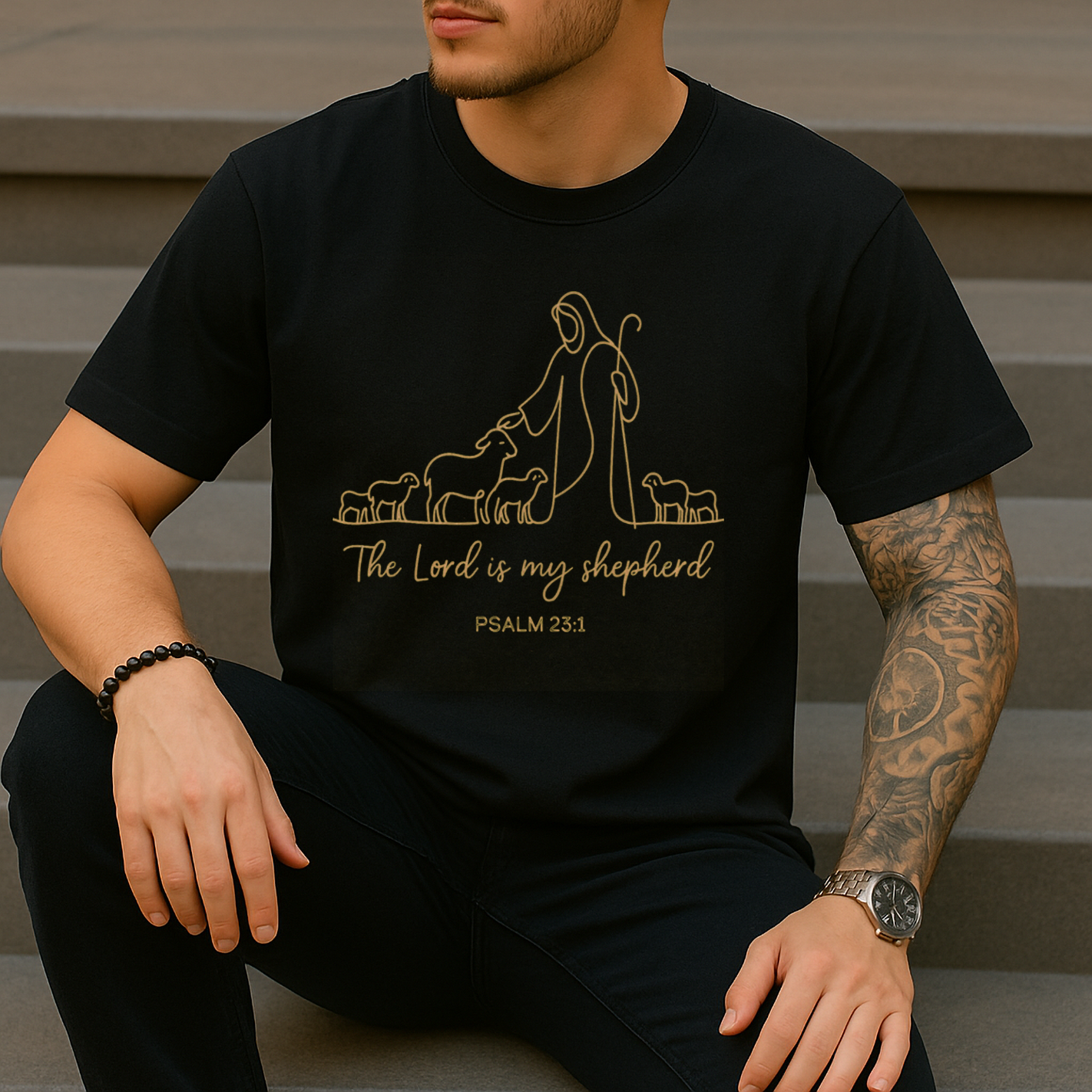 The Lord is My Shepherd Shirt | Bible Verse Shirt | Church Shirt | Christian Shirt | Jesus Shirt | Spiritual Shirt | Floral Bible Shirt | Unisex Religion Shirt Christian Gift for Men product thumbnail image The Lord is My Shepherd Shirt | Bible Verse Shirt | Church Shirt | Christian Shirt | Jesus Shirt | Spiritual Shirt | Floral Bible Shirt | Unisex Religion Shirt Christian Gift for Men product thumbnail image