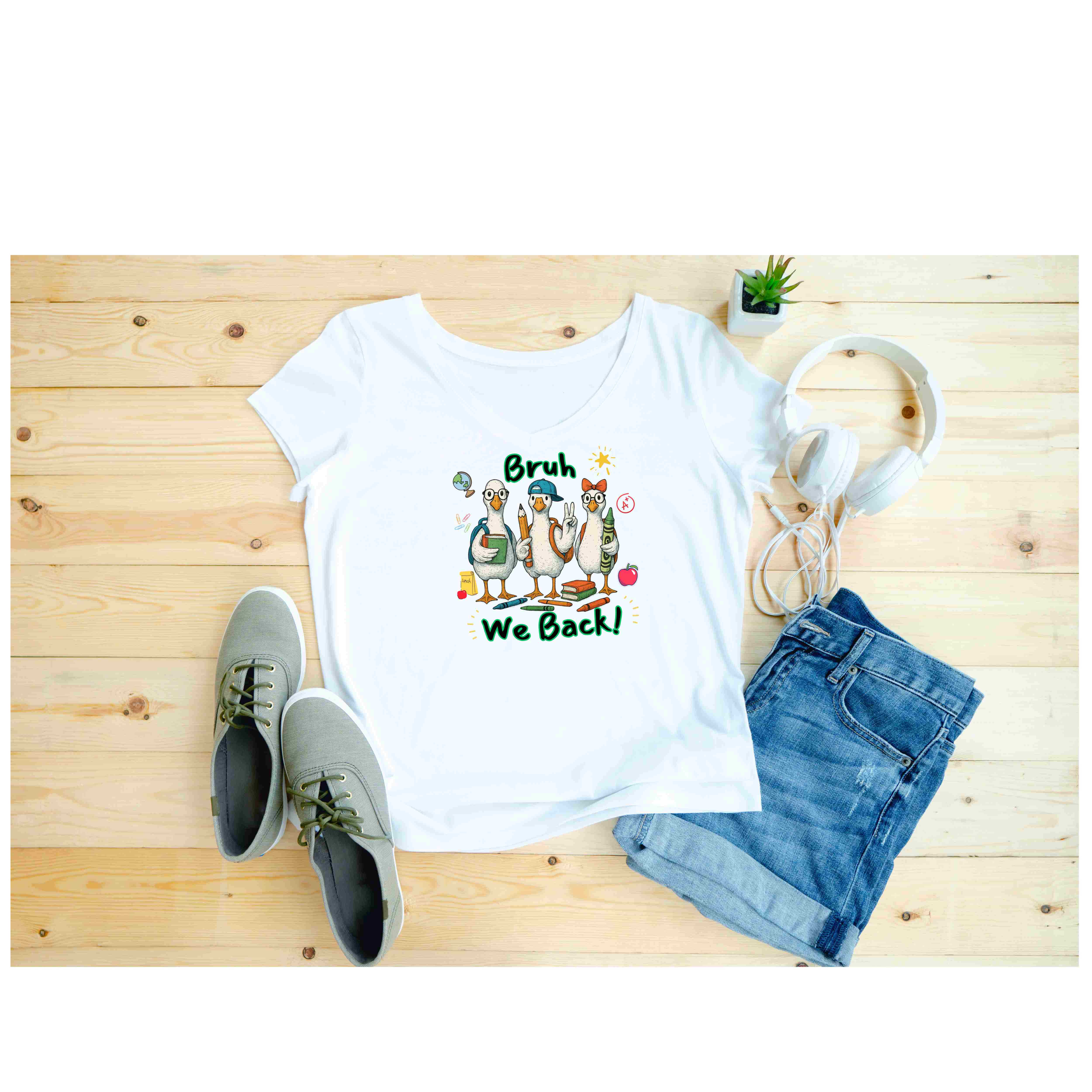 Kids Tee - Fun Bruh We Back- Back-to-School Funny Graphic T-Shirt product thumbnail image