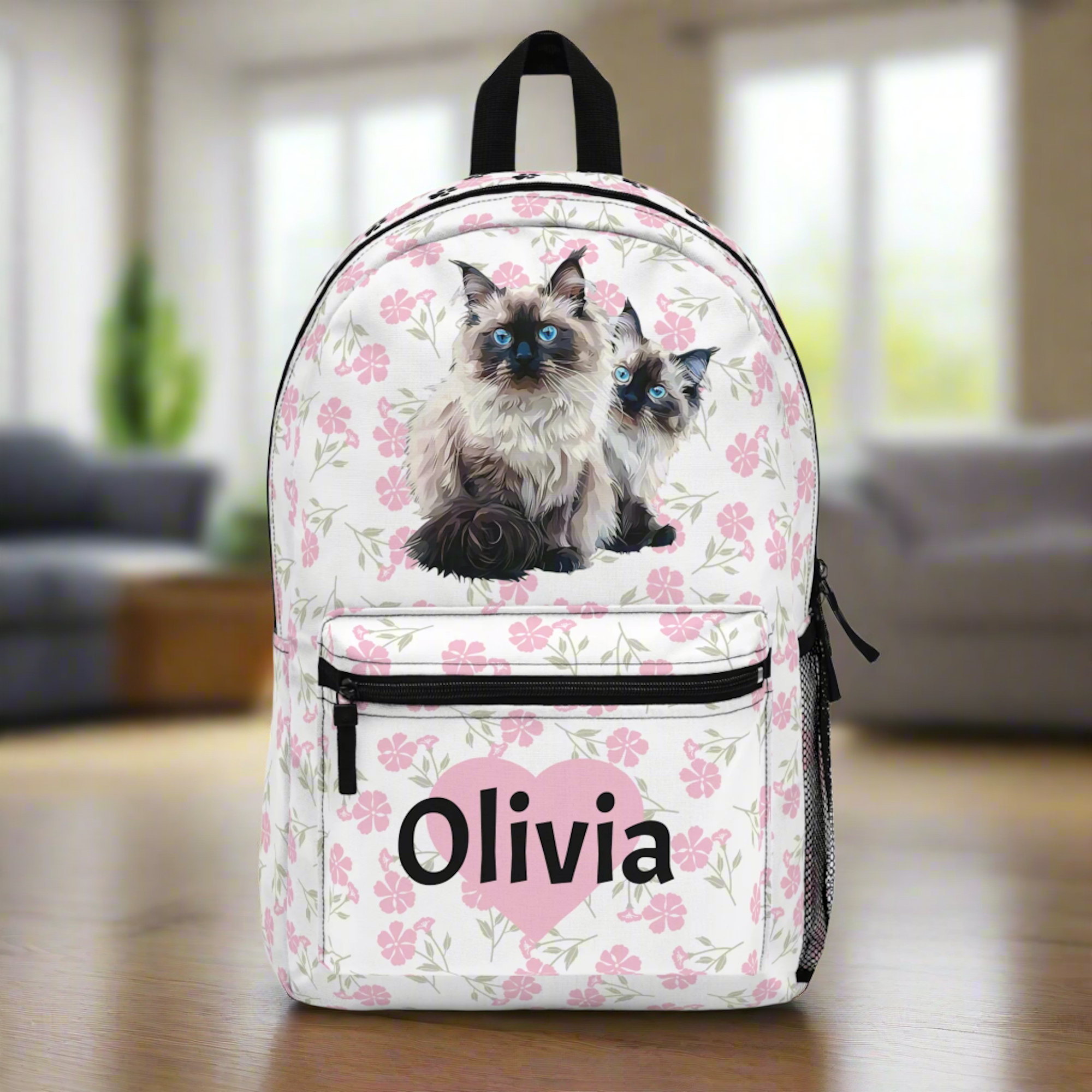 Custom Cat Backpack with Name, School Bag for Kids, Name Tag Backpack, Custom Name Backpack, Kids School Bag Custom Cat Backpack with Name, School Bag for Kids, Name Tag Backpack, Custom Name Backpack, Kids School Bag