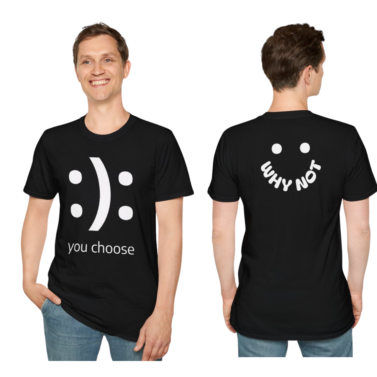 Smiley Face Unisex T-Shirt – Ma or Woman Funny Self-Expression Tee, Cotton Casual Comfy Shirt, Gift for Friends by CarmaQuanTarot product thumbnail image Smiley Face Unisex T-Shirt – Ma or Woman Funny Self-Expression Tee, Cotton Casual Comfy Shirt, Gift for Friends by CarmaQuanTarot product thumbnail image