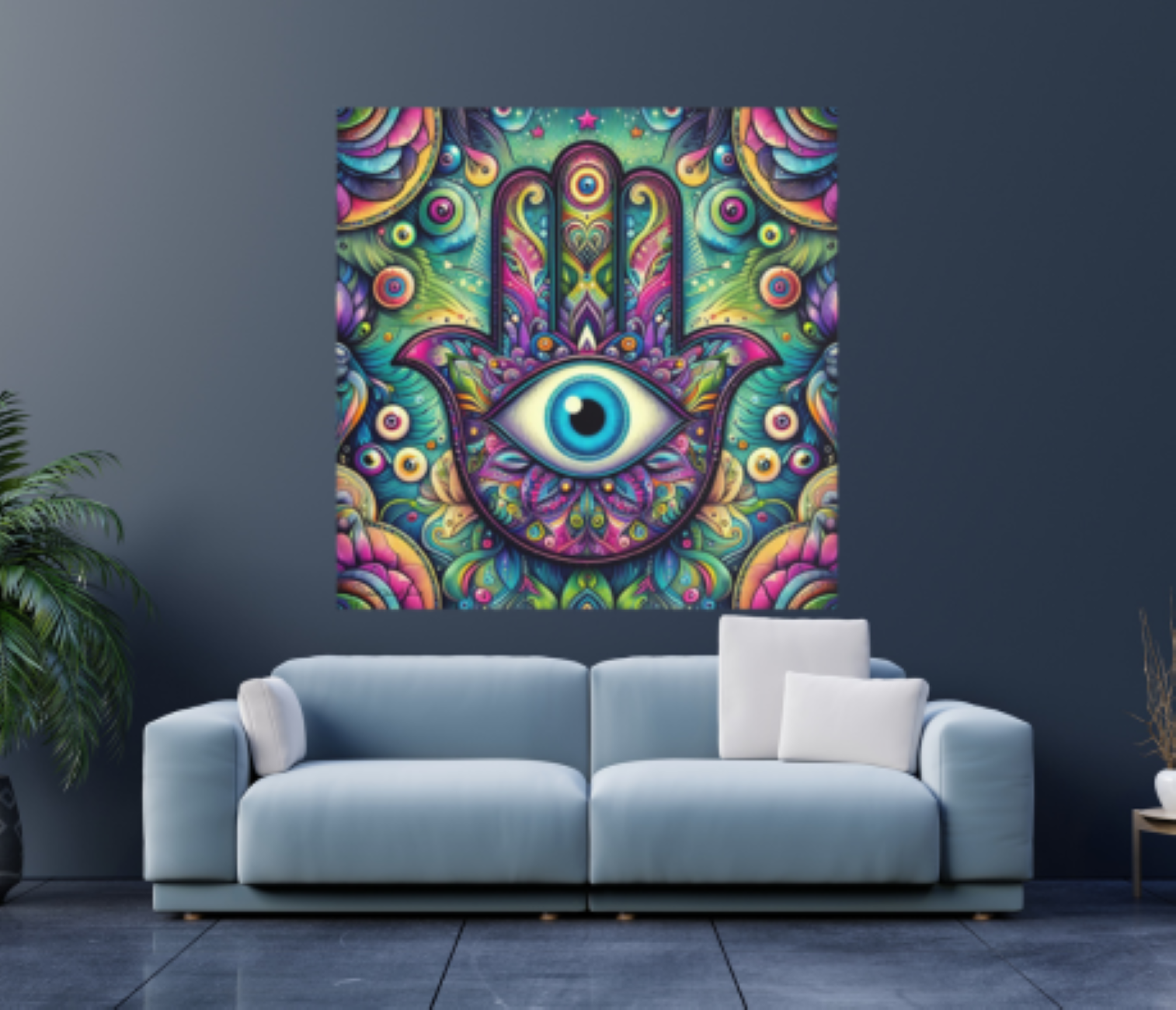 Colorful Hamsa Wall Art Canvas | Dopamine Decor | High-Vibrational Mandala by CarmaQuanTarot product thumbnail image Colorful Hamsa Wall Art Canvas | Dopamine Decor | High-Vibrational Mandala by CarmaQuanTarot product thumbnail image