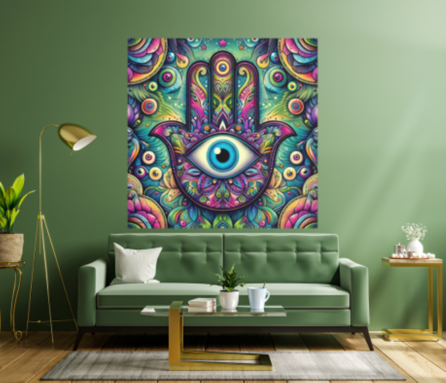 Colorful Hamsa Wall Art Canvas | Dopamine Decor | High-Vibrational Mandala by CarmaQuanTarot product thumbnail image Colorful Hamsa Wall Art Canvas | Dopamine Decor | High-Vibrational Mandala by CarmaQuanTarot product thumbnail image