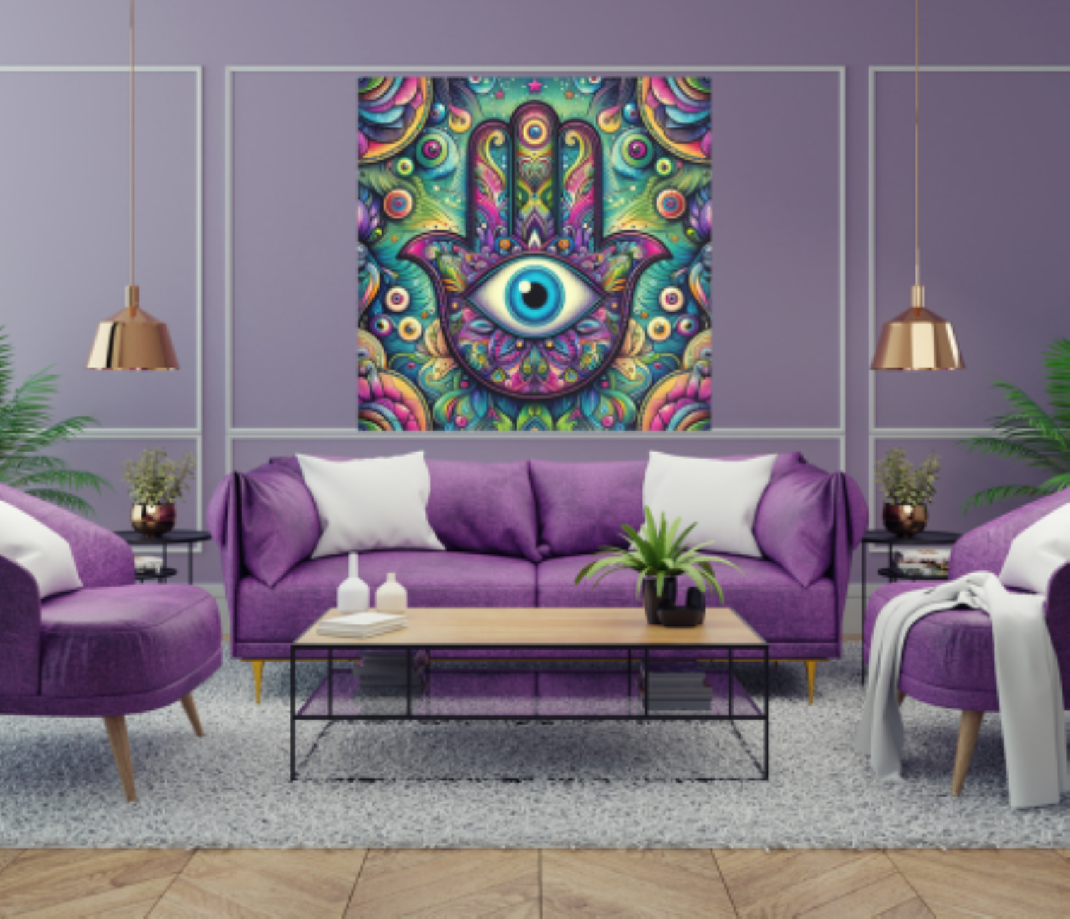 Colorful Hamsa Wall Art Canvas | Dopamine Decor | High-Vibrational Mandala by CarmaQuanTarot product thumbnail image Colorful Hamsa Wall Art Canvas | Dopamine Decor | High-Vibrational Mandala by CarmaQuanTarot product thumbnail image