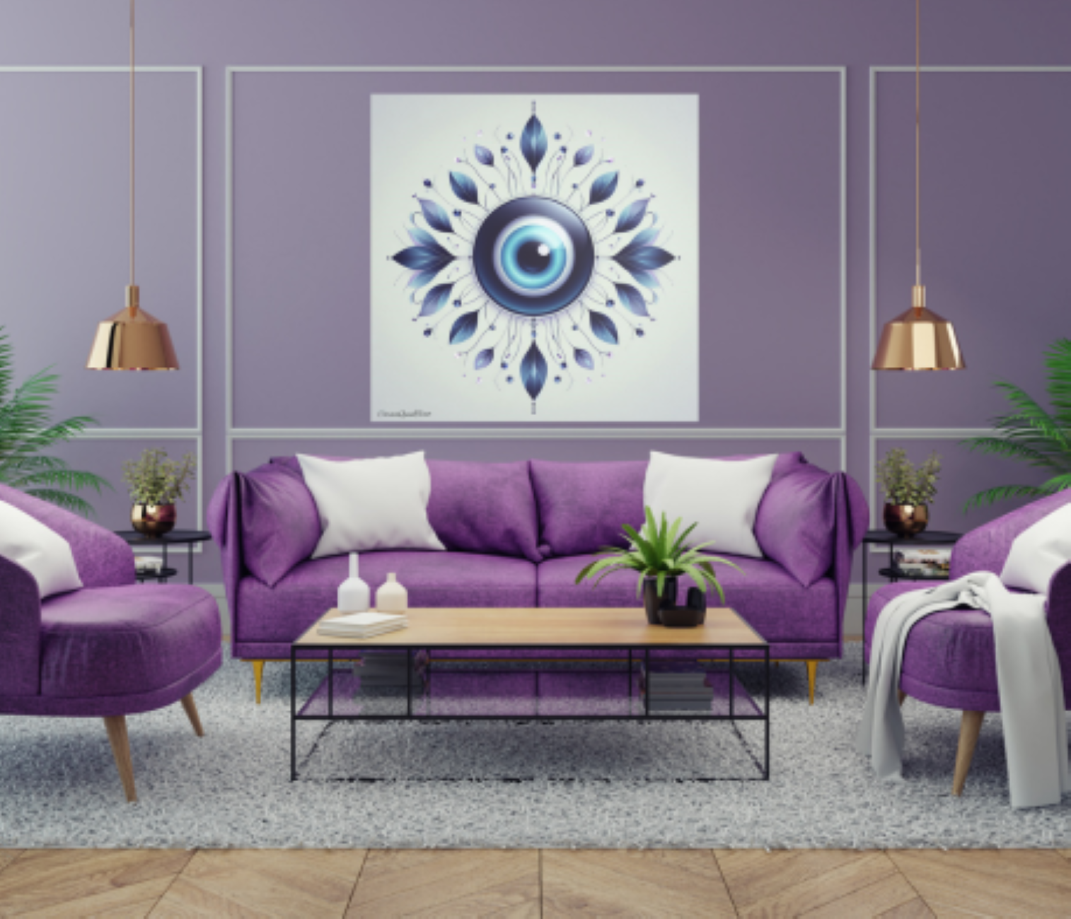 Blue Evil Eye Stretched Canvas Art| High-Vibration Wall Art | Protects and Inspires Art | Dopamine Decor by CarmaQuanTarot product thumbnail image Blue Evil Eye Stretched Canvas Art| High-Vibration Wall Art | Protects and Inspires Art | Dopamine Decor by CarmaQuanTarot product thumbnail image