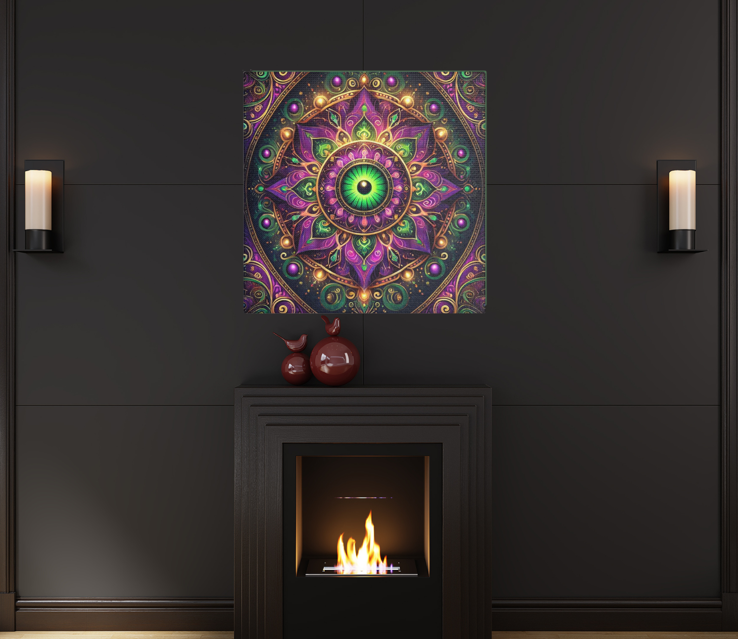 Disguised Evil Eye Mandala Print – Purple & Green Satin Canvas | Dopamine Decor by CarmaQuanTarot product thumbnail image Disguised Evil Eye Mandala Print – Purple & Green Satin Canvas | Dopamine Decor by CarmaQuanTarot product thumbnail image