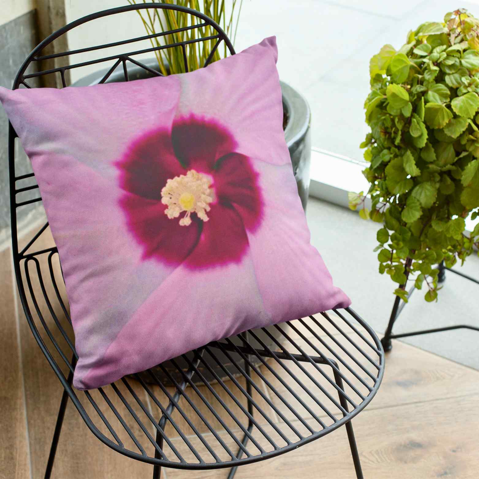 Floral Pink Pillowcase, Flower Print Cushion Cover, Decorative Pillow Case, Home Decor, Gift for Her, Tropical Vibes, Romantic Decor product thumbnail image