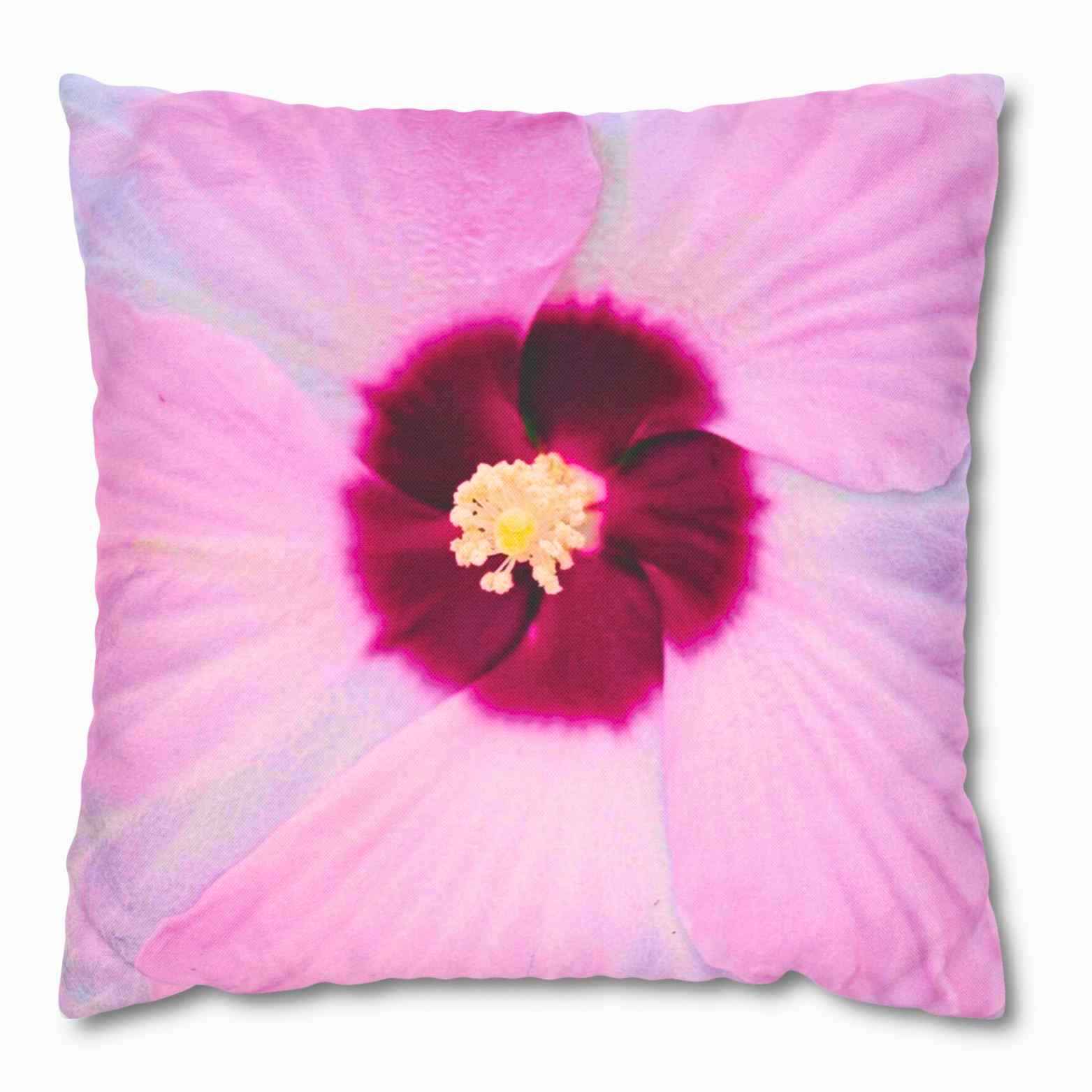 Floral Pink Pillowcase, Flower Print Cushion Cover, Decorative Pillow Case, Home Decor, Gift for Her, Tropical Vibes, Romantic Decor product thumbnail image