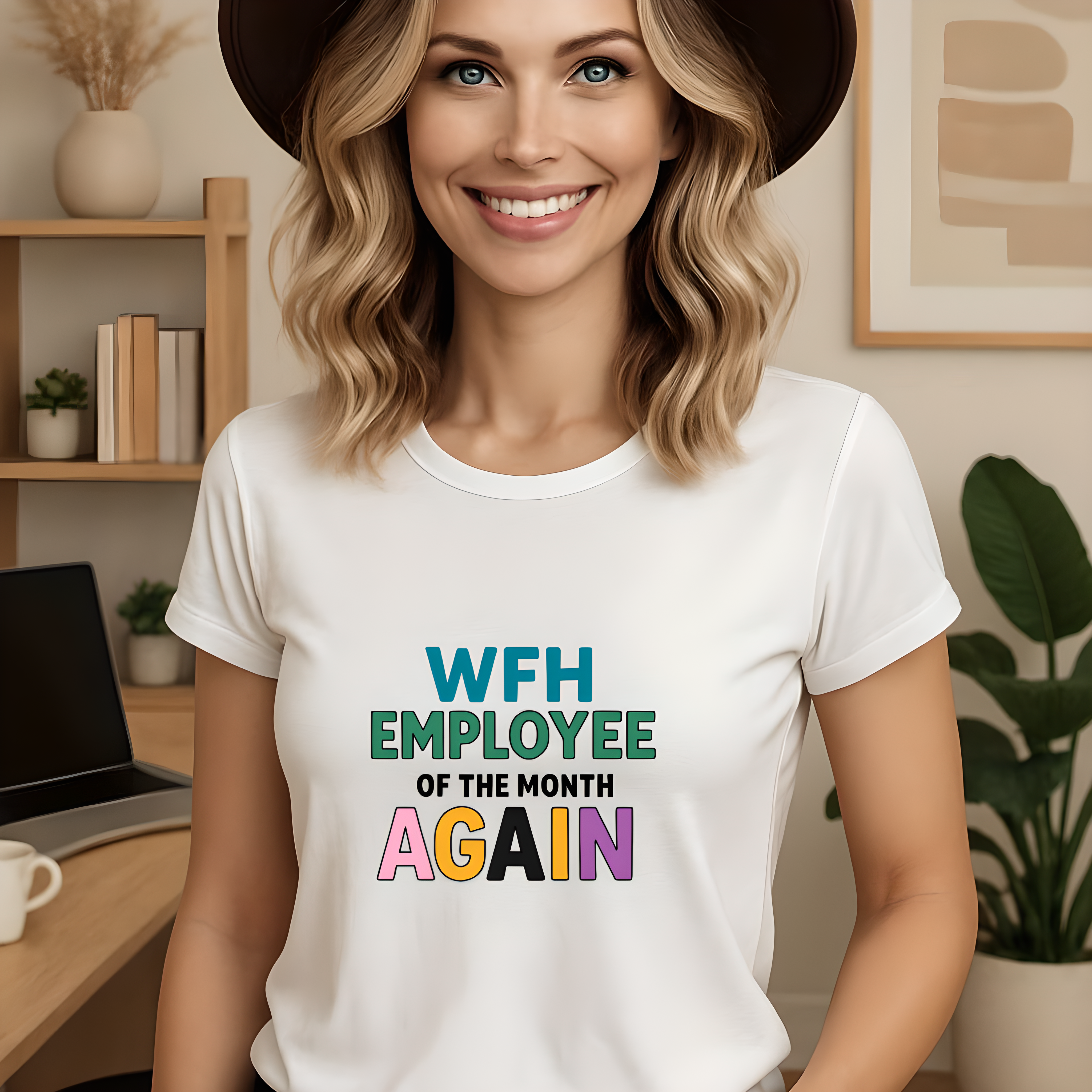 WFH Employee of the Month Short Sleeve Tee, Funny Work From Home T-Shirt, Gift for Remote Workers, Office Humor Tee, Unisex Jersey Shirt product thumbnail image WFH Employee of the Month Short Sleeve Tee, Funny Work From Home T-Shirt, Gift for Remote Workers, Office Humor Tee, Unisex Jersey Shirt product thumbnail image