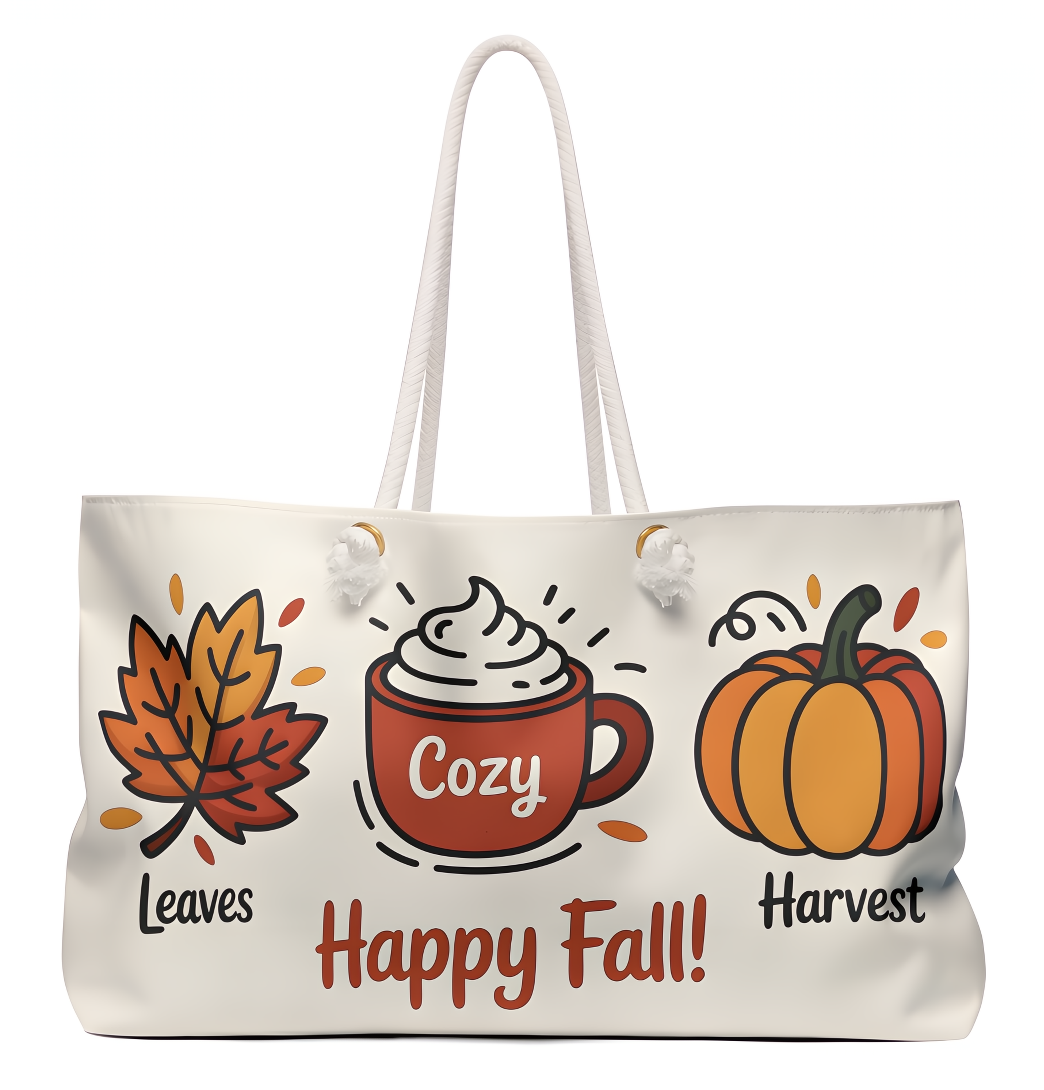 🍂 Happy Fall! Weekender Tote Bag – Cozy, Colorful, and Perfectly Autumn product thumbnail image 🍂 Happy Fall! Weekender Tote Bag – Cozy, Colorful, and Perfectly Autumn product thumbnail image