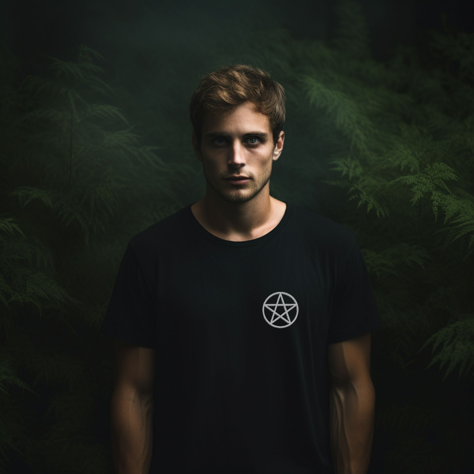 Embroidered Pentagram Unisex Garment-Dyed T-Shirt, Boho Style Tee, Witchy Apparel, Alternative Fashion, Gift for Witches, Occult Clothing product thumbnail image Embroidered Pentagram Unisex Garment-Dyed T-Shirt, Boho Style Tee, Witchy Apparel, Alternative Fashion, Gift for Witches, Occult Clothing product thumbnail image