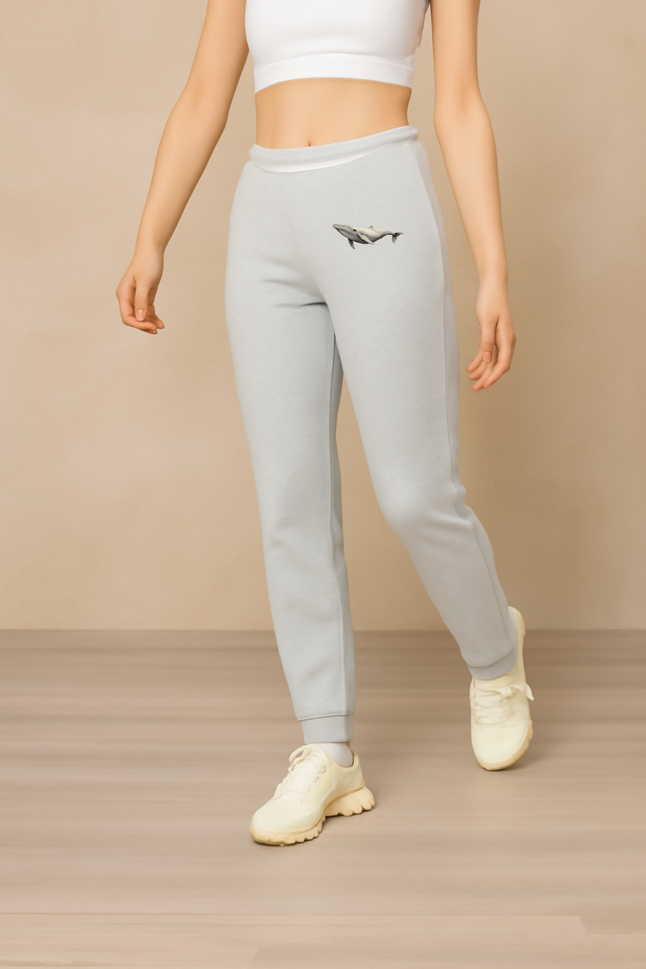 Adidas Unisex Joggers with Humpback Whale Design Eco Fleece Sweatpants for Ocean Lovers Nature Themed Gift for Whale Enthusiasts product thumbnail image