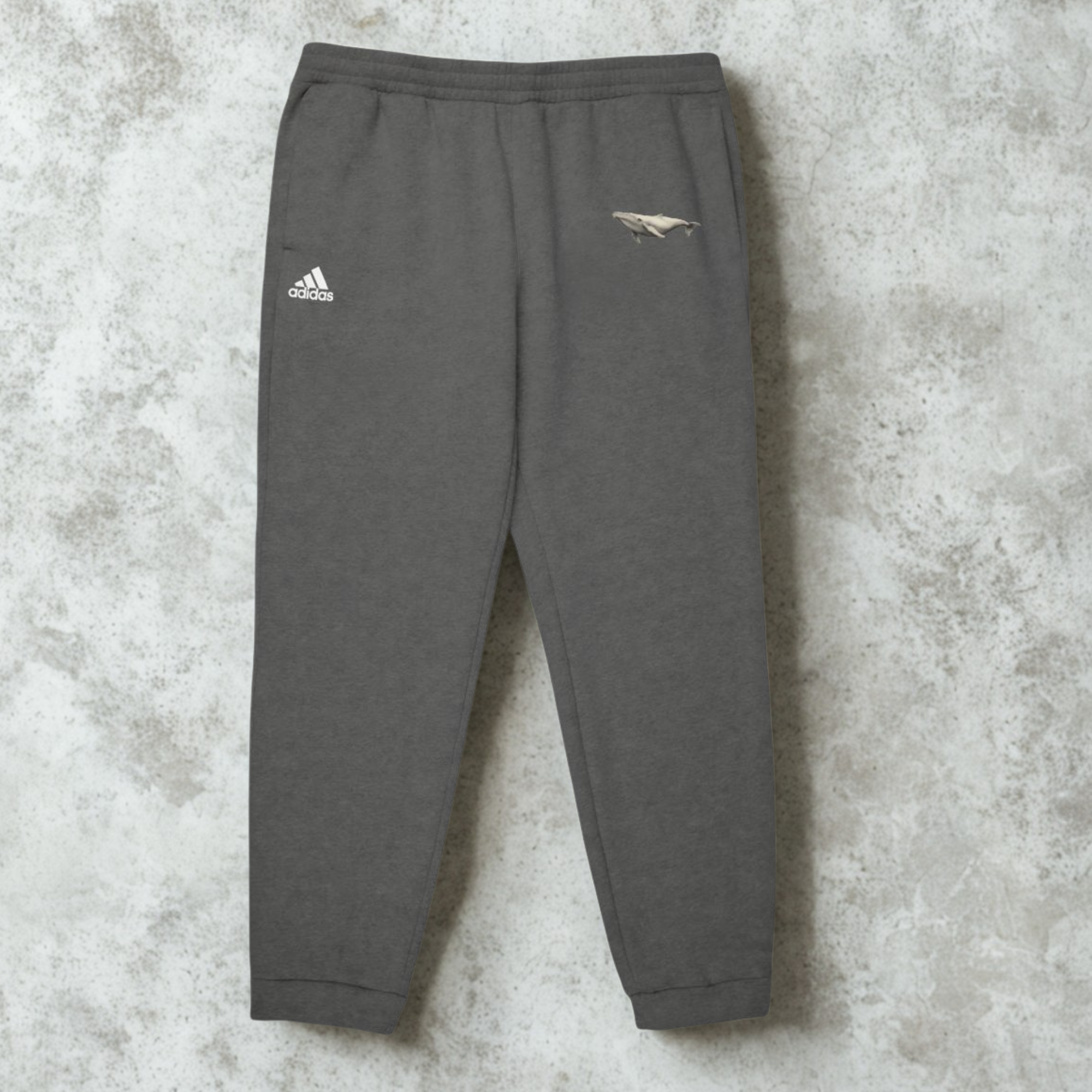 Adidas Unisex Joggers with Humpback Whale Design Eco Fleece Sweatpants for Ocean Lovers Nature Themed Gift for Whale Enthusiasts product thumbnail image