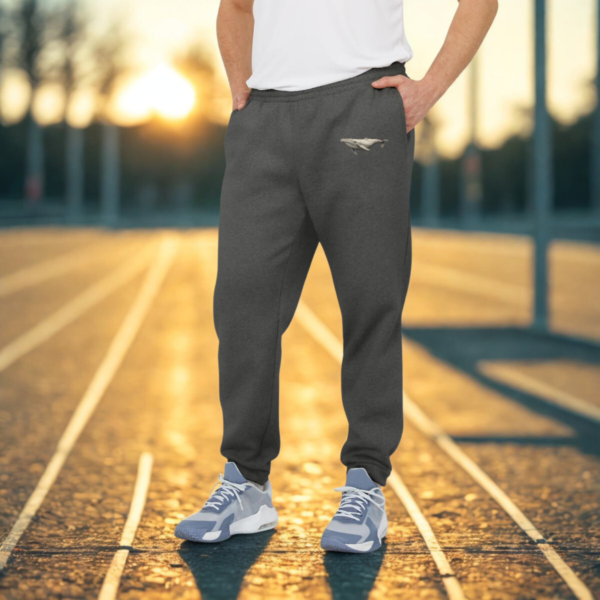 Adidas Unisex Joggers with Humpback Whale Design Eco Fleece Sweatpants for Ocean Lovers Nature Themed Gift for Whale Enthusiasts Adidas Unisex Joggers with Humpback Whale Design Eco Fleece Sweatpants for Ocean Lovers Nature Themed Gift for Whale Enthusiasts