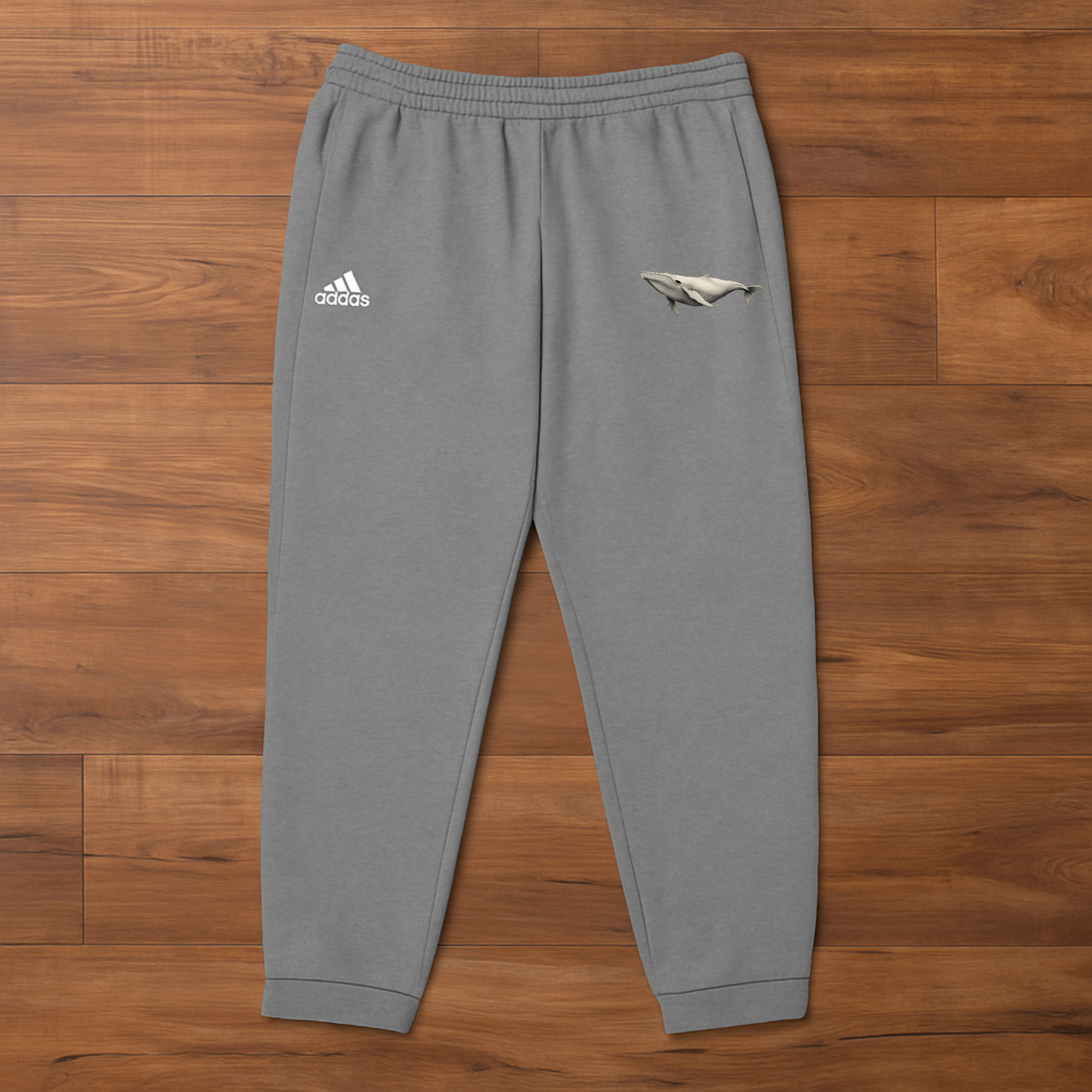 Adidas Unisex Joggers with Humpback Whale Design Eco Fleece Sweatpants for Ocean Lovers Nature Themed Gift for Whale Enthusiasts product thumbnail image