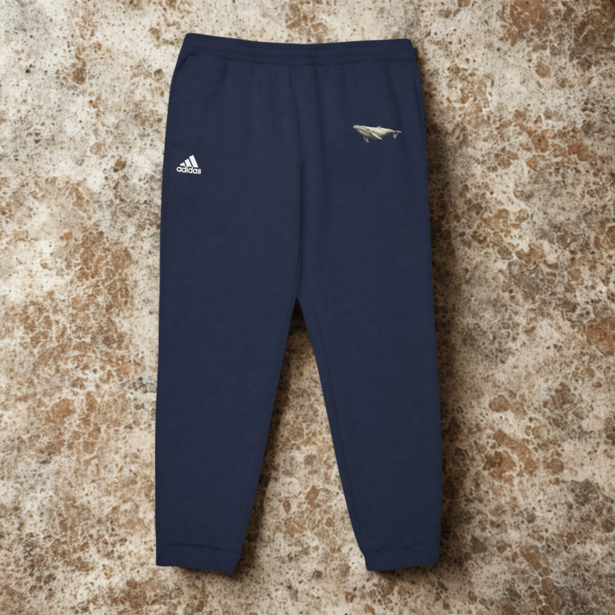 Adidas Unisex Joggers with Humpback Whale Design Eco Fleece Sweatpants for Ocean Lovers Nature Themed Gift for Whale Enthusiasts product thumbnail image