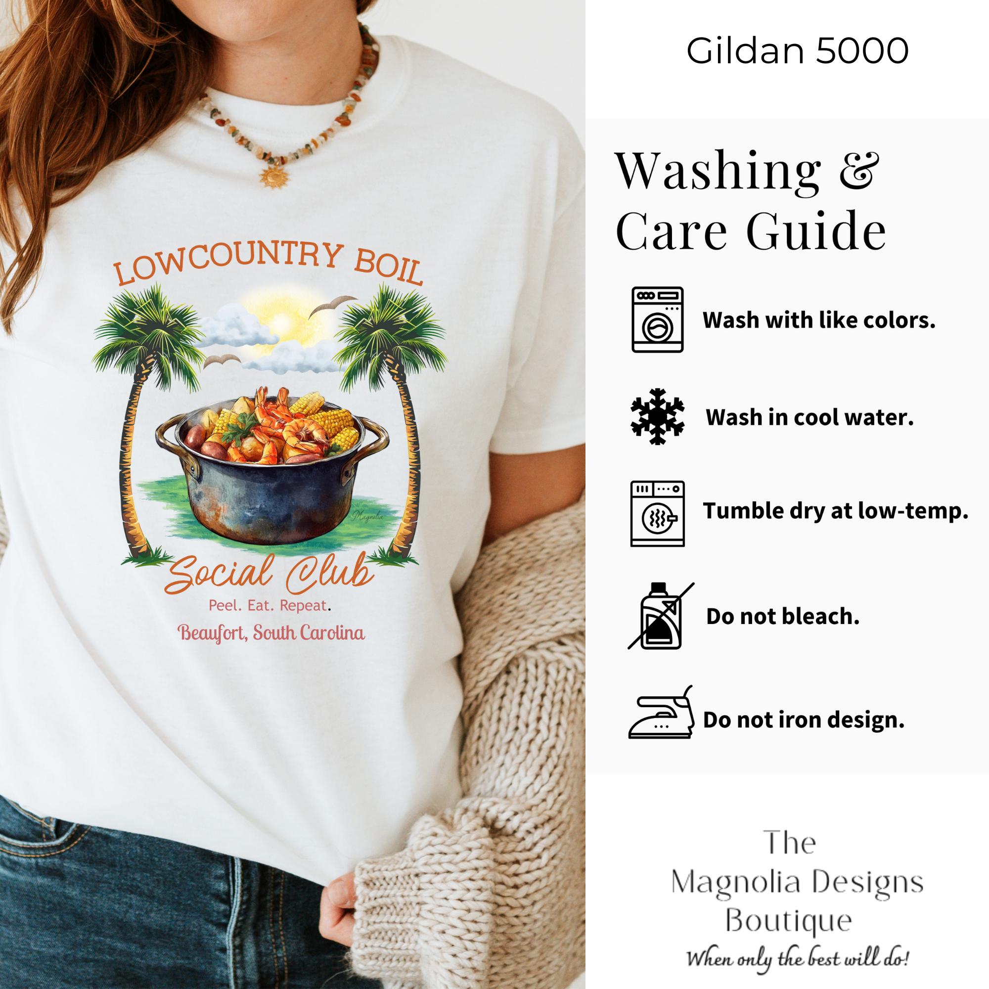 Lowcountry Boil Social Club Tee by Day - Unisex Cotton Tee, Casual Summer Shirt, Beachwear, Family Gathering Outfit, BBQ Event Tee, Social Club Apparel product thumbnail image