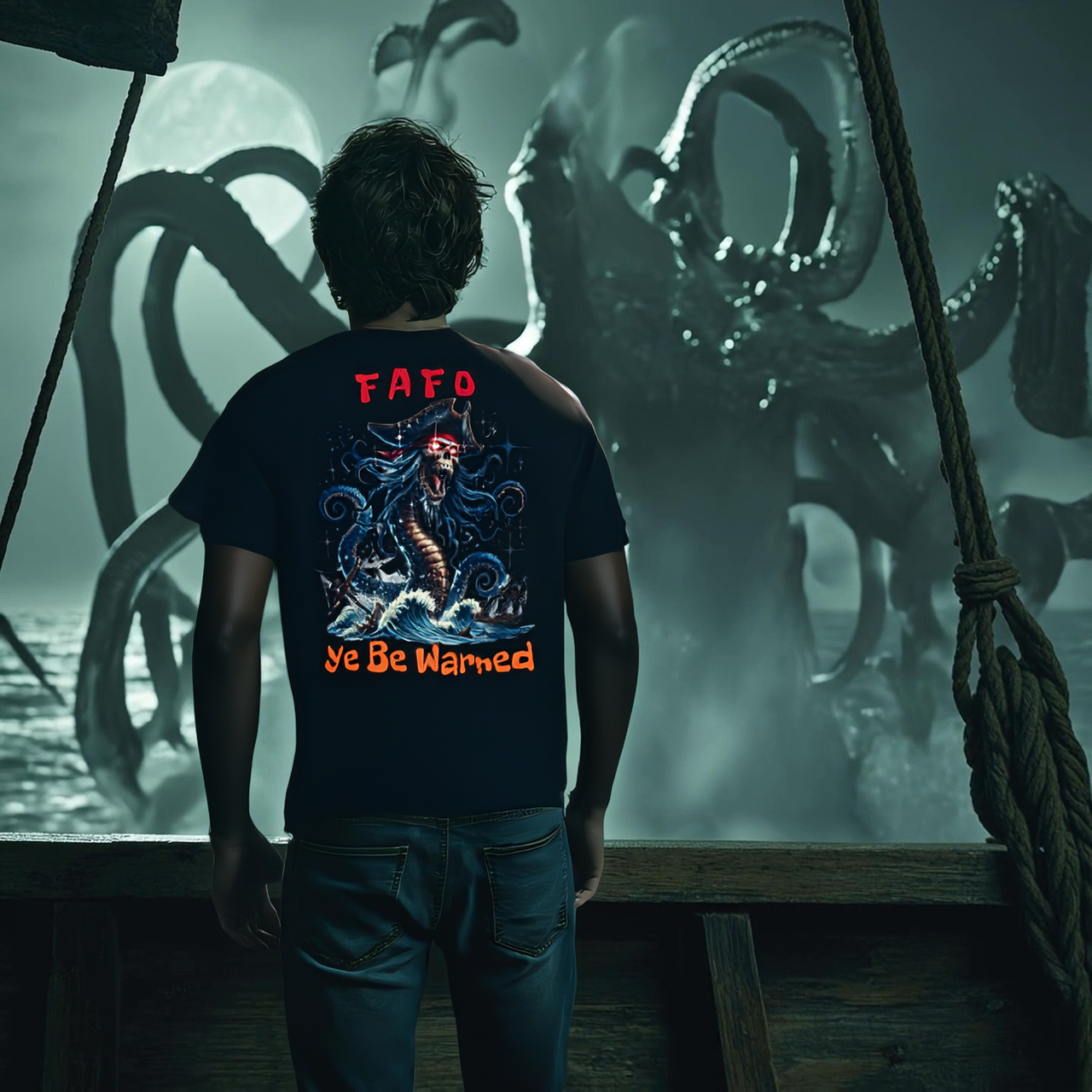 Pirate Siren Unisex Tee - FAFO Ye Be Warned Humorous Tee product thumbnail image