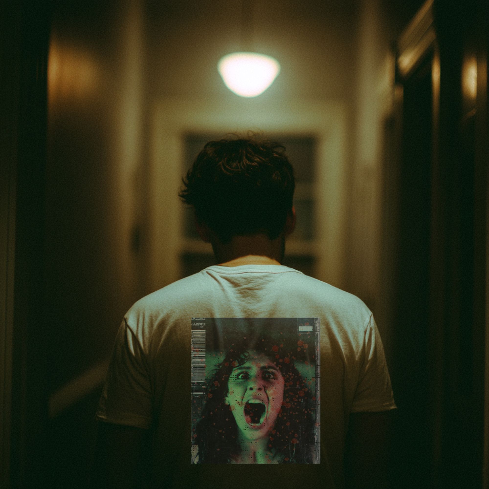 THAT FACE. Horror Graphic Tee – VHS Freeze-Frame Back Print, Final Girl Slasher Shirt product thumbnail image THAT FACE. Horror Graphic Tee – VHS Freeze-Frame Back Print, Final Girl Slasher Shirt product thumbnail image