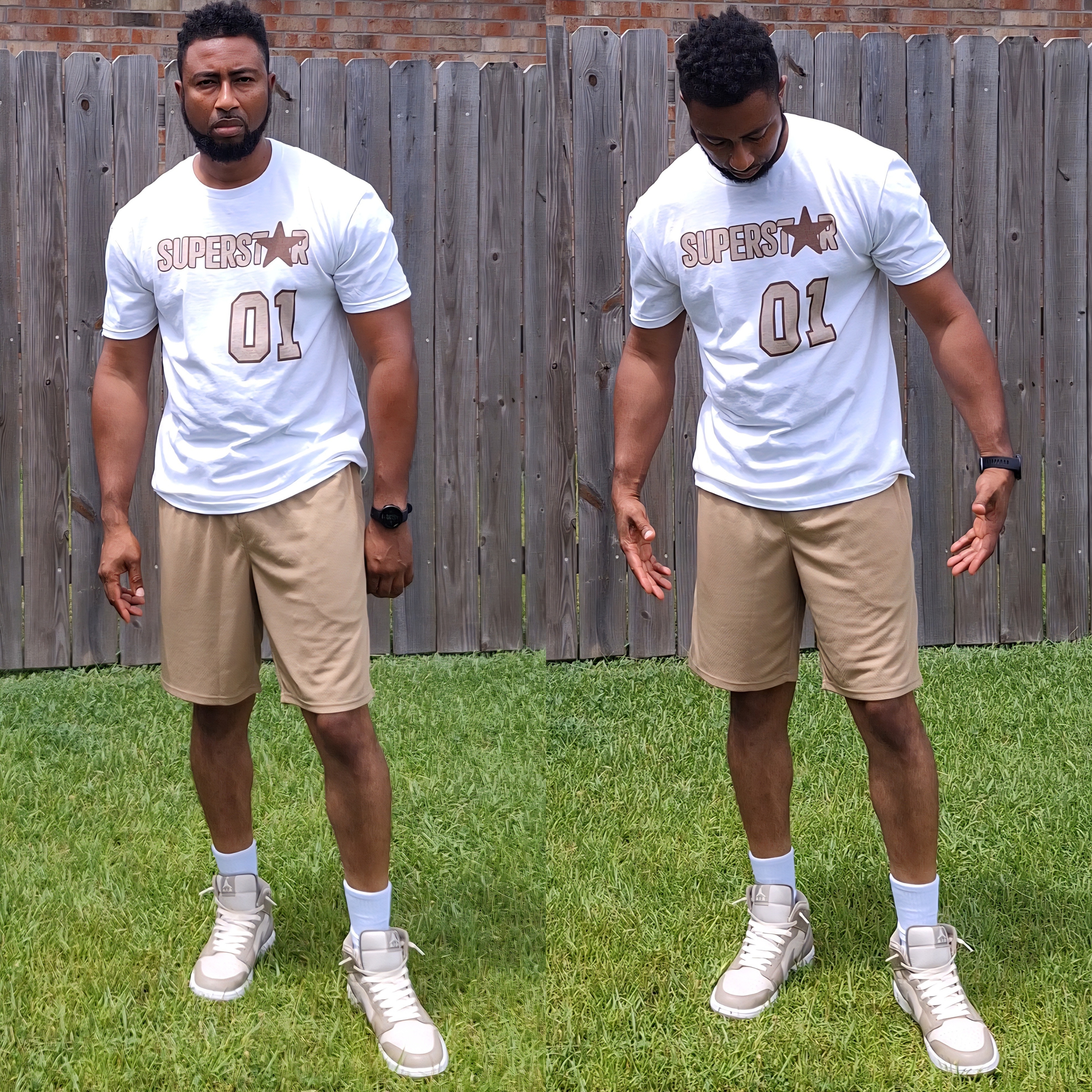 Unisex Softstyle Superstar Khaki T-Shirt Available in White, Sand & Natural product thumbnail image Unisex Softstyle Superstar Khaki T-Shirt Available in White, Sand & Natural product thumbnail image