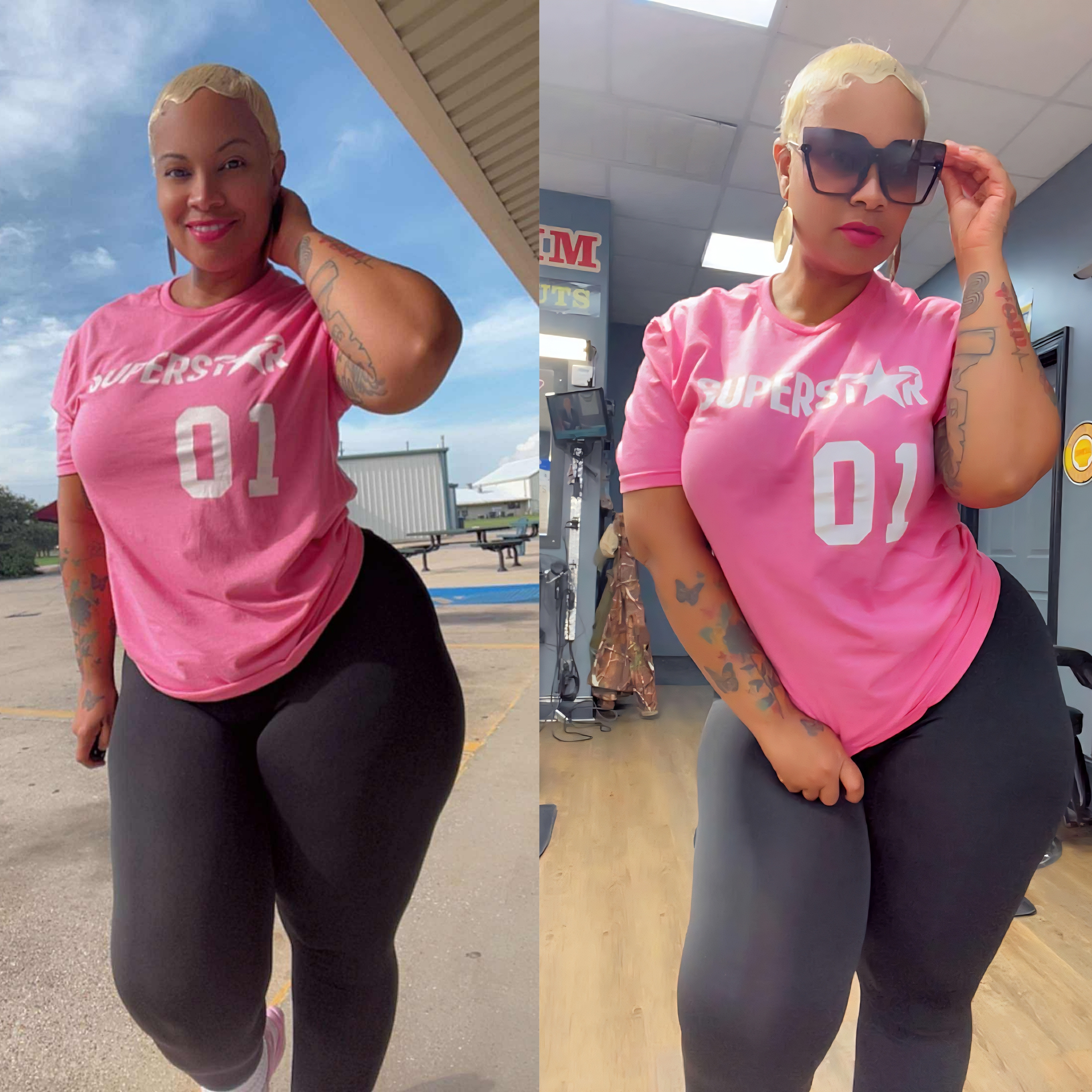 Unisex Softstyle Superstar Pink T-Shirt Available in White, Light Pink &amp; Azalea (Shown in Azalea) product thumbnail image